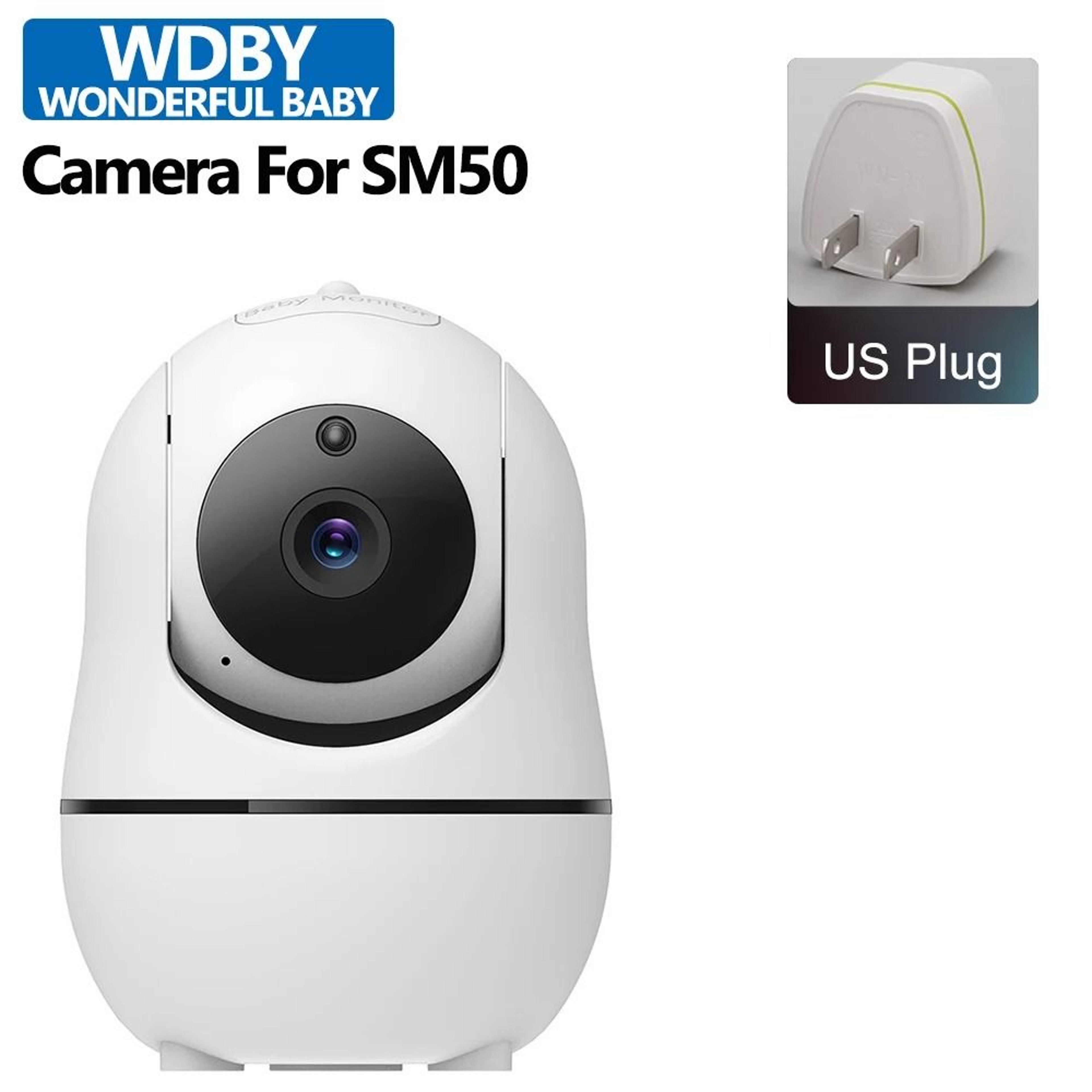 SM50 Video Baby Monitor Expansion Camera 4x Zoom PTZ Temperature Sensor 7