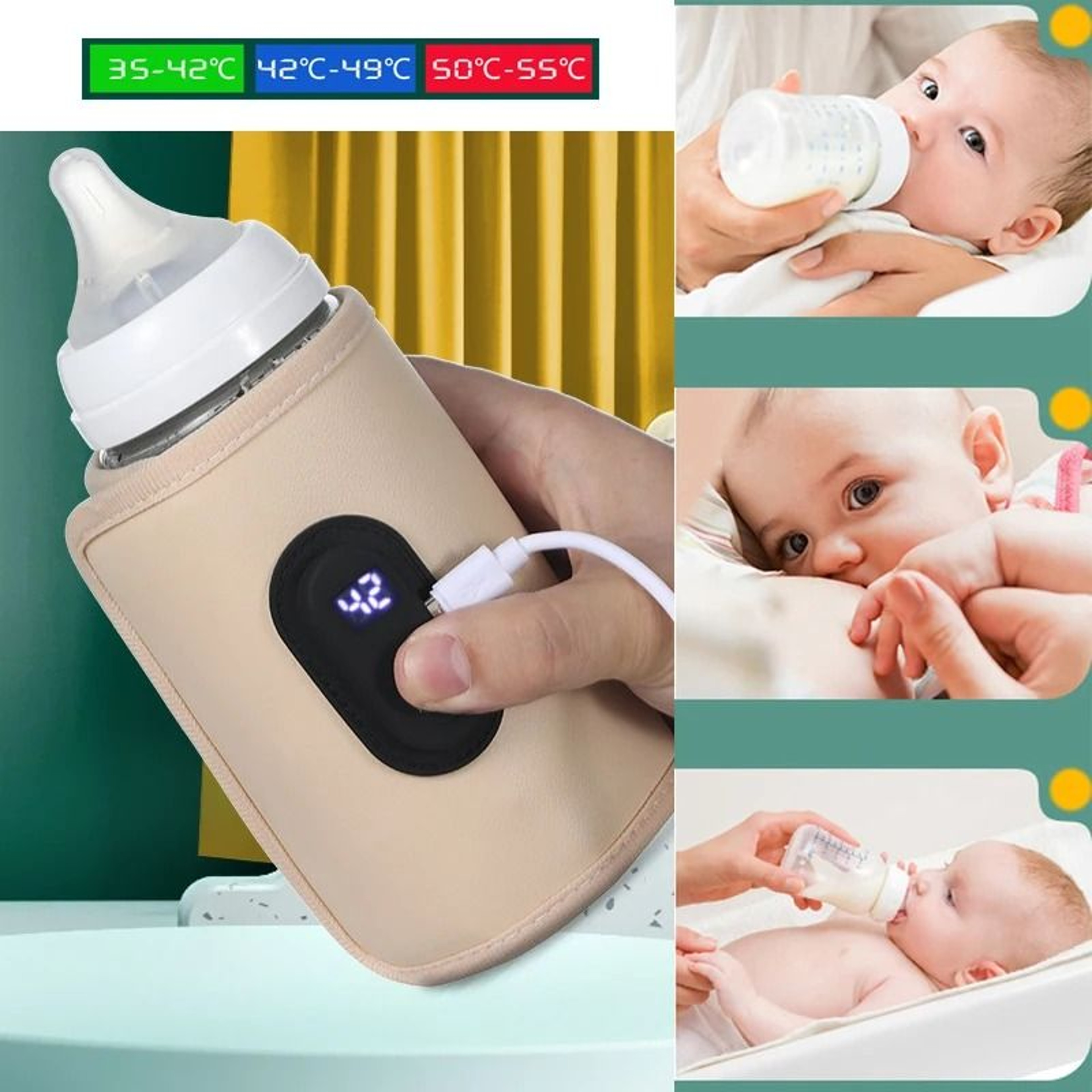 USB Portable Milk  Water Warmer  Travel Insulated Nursing Bottle Heater 1