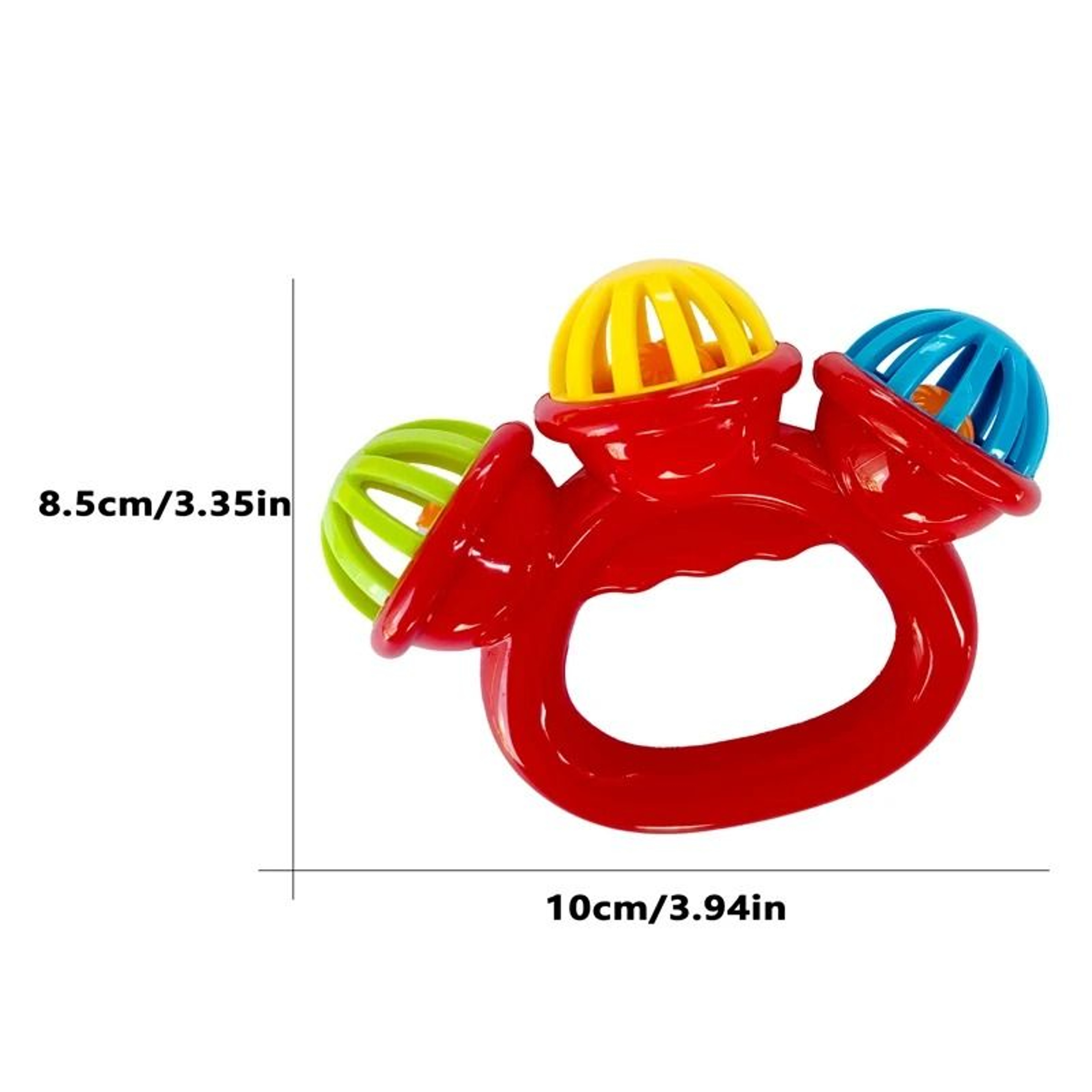 ThreeHeaded Infant Comfort Rattle  Early Educational Hand Bell  Grasping Toy 1