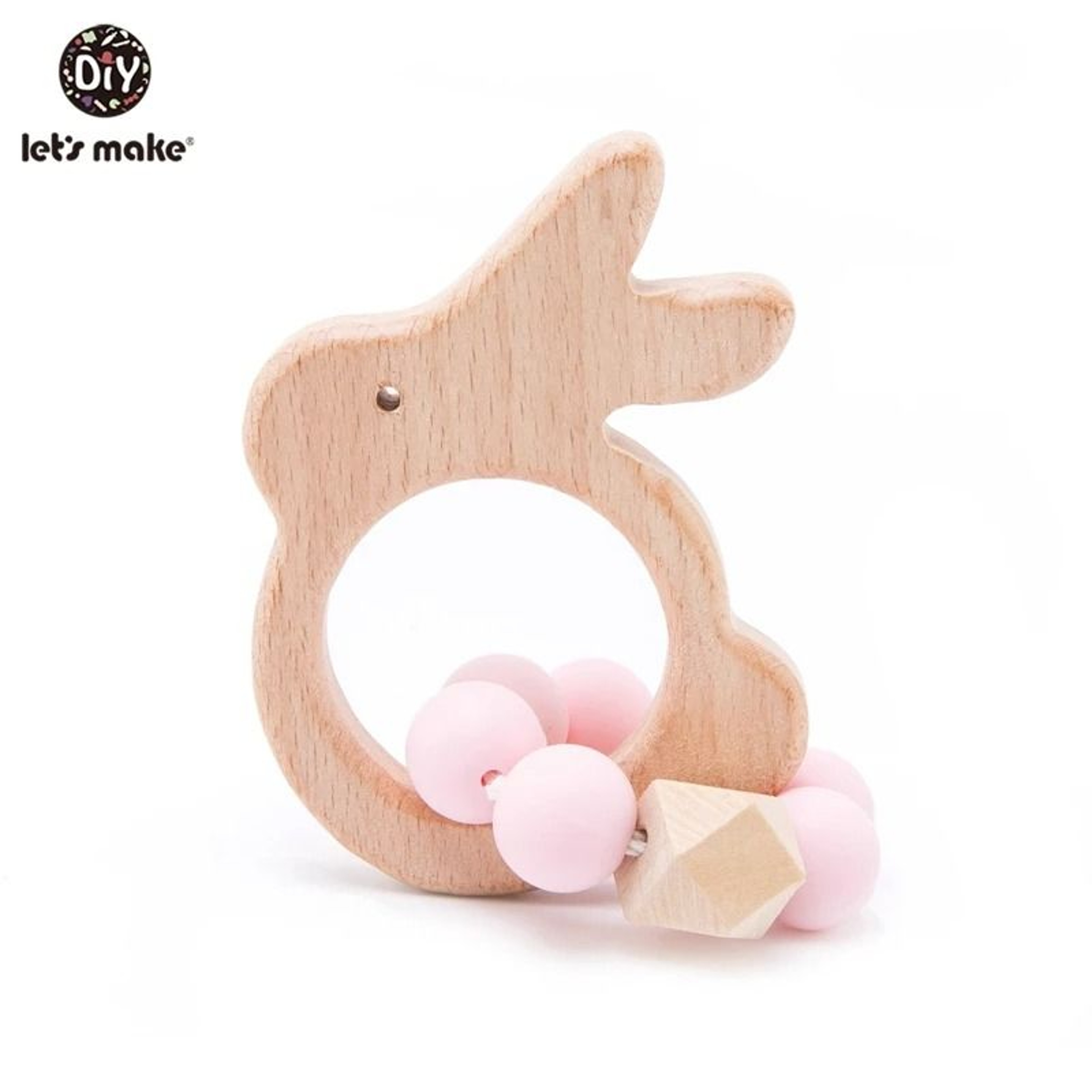 Rabbit  Cloud Hybrid Silicone Teether  Montessori Nursing Wood Baby Toy 11
