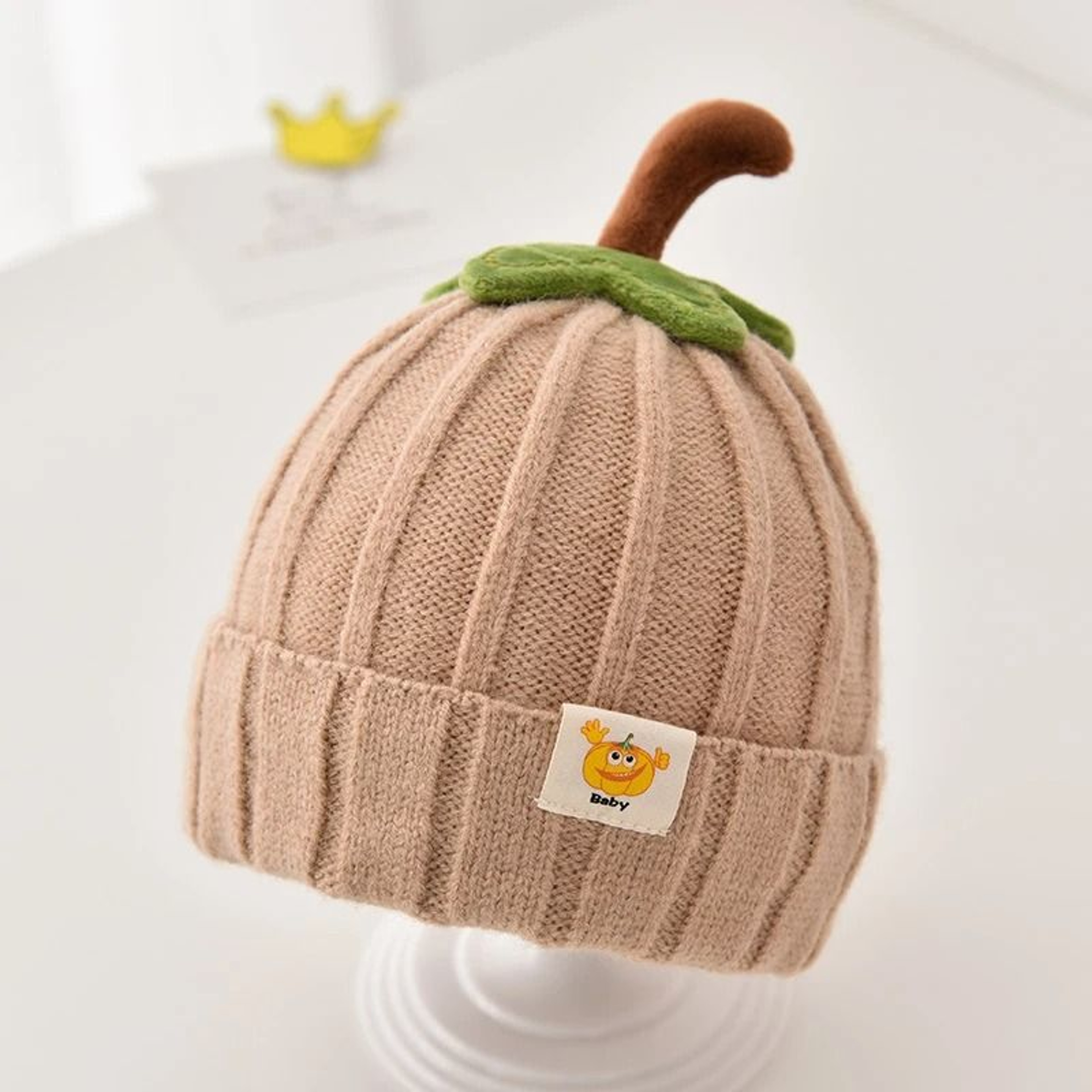 CucurbitaKinetic Knitted Beanie  Premium Pumpkin Crochet Bonnet For Infants 6