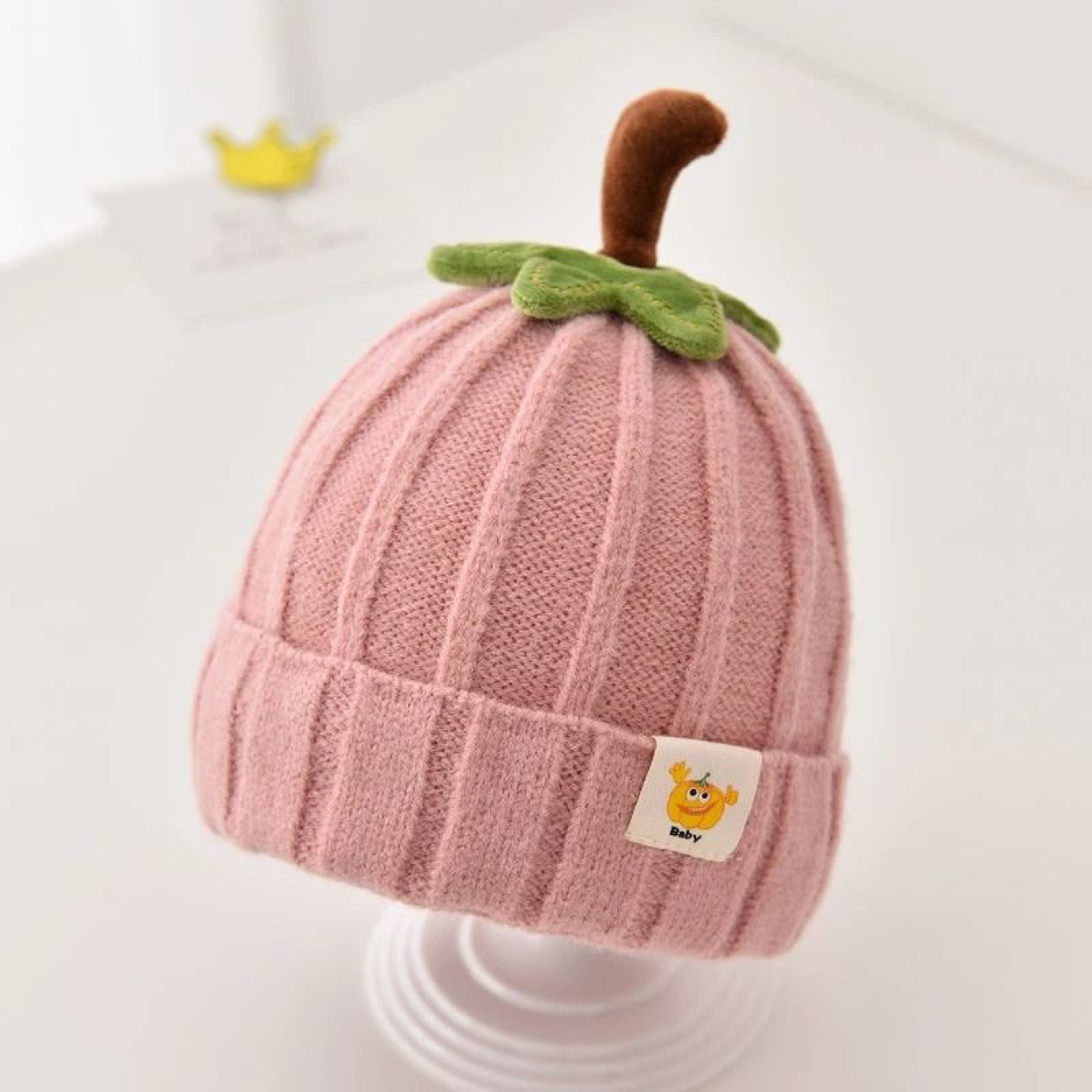 CucurbitaKinetic Knitted Beanie  Premium Pumpkin Crochet Bonnet For Infants 9