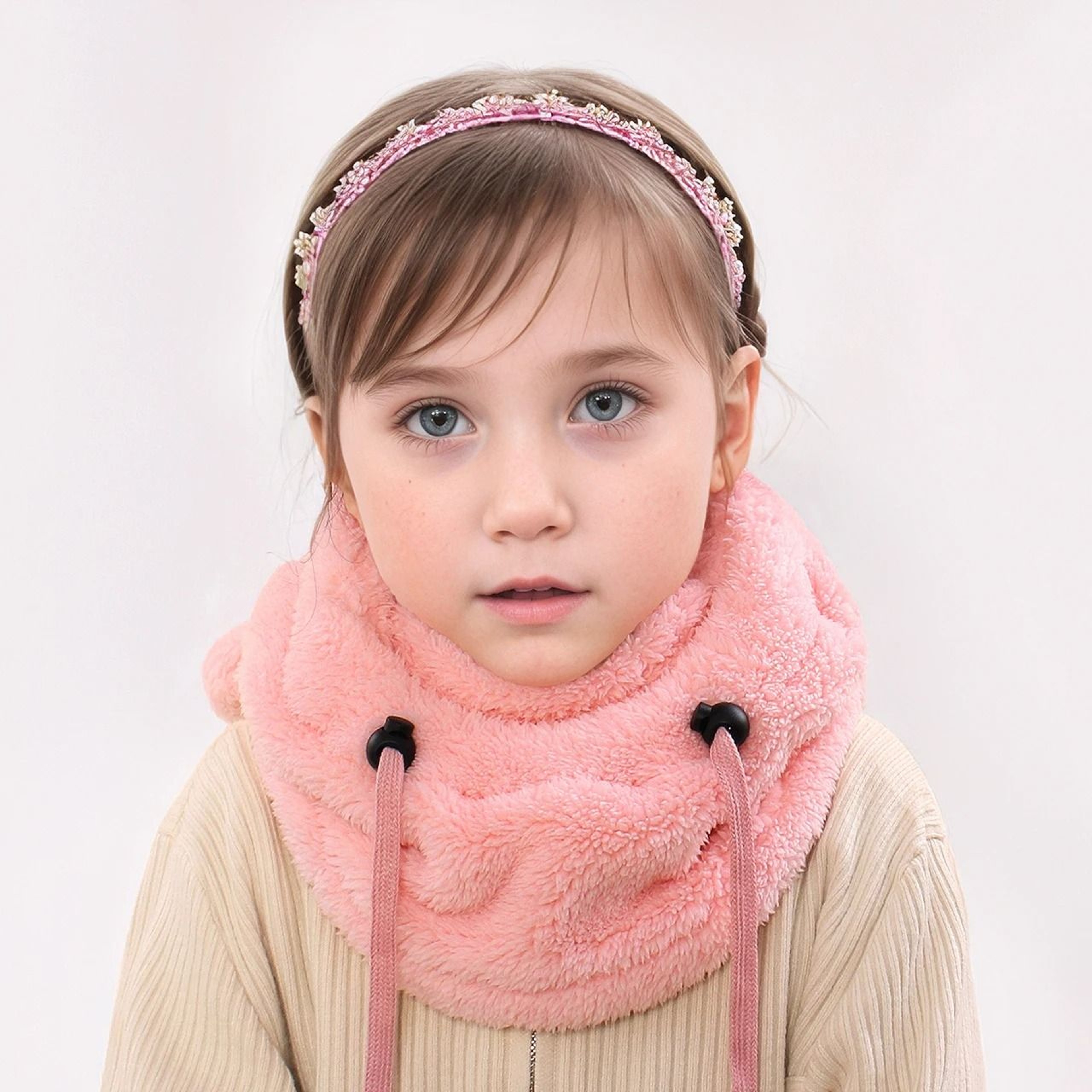 Integrated Bear Balaclava System  Premium Childrens Thermal Headgear  Plush Scarf 4
