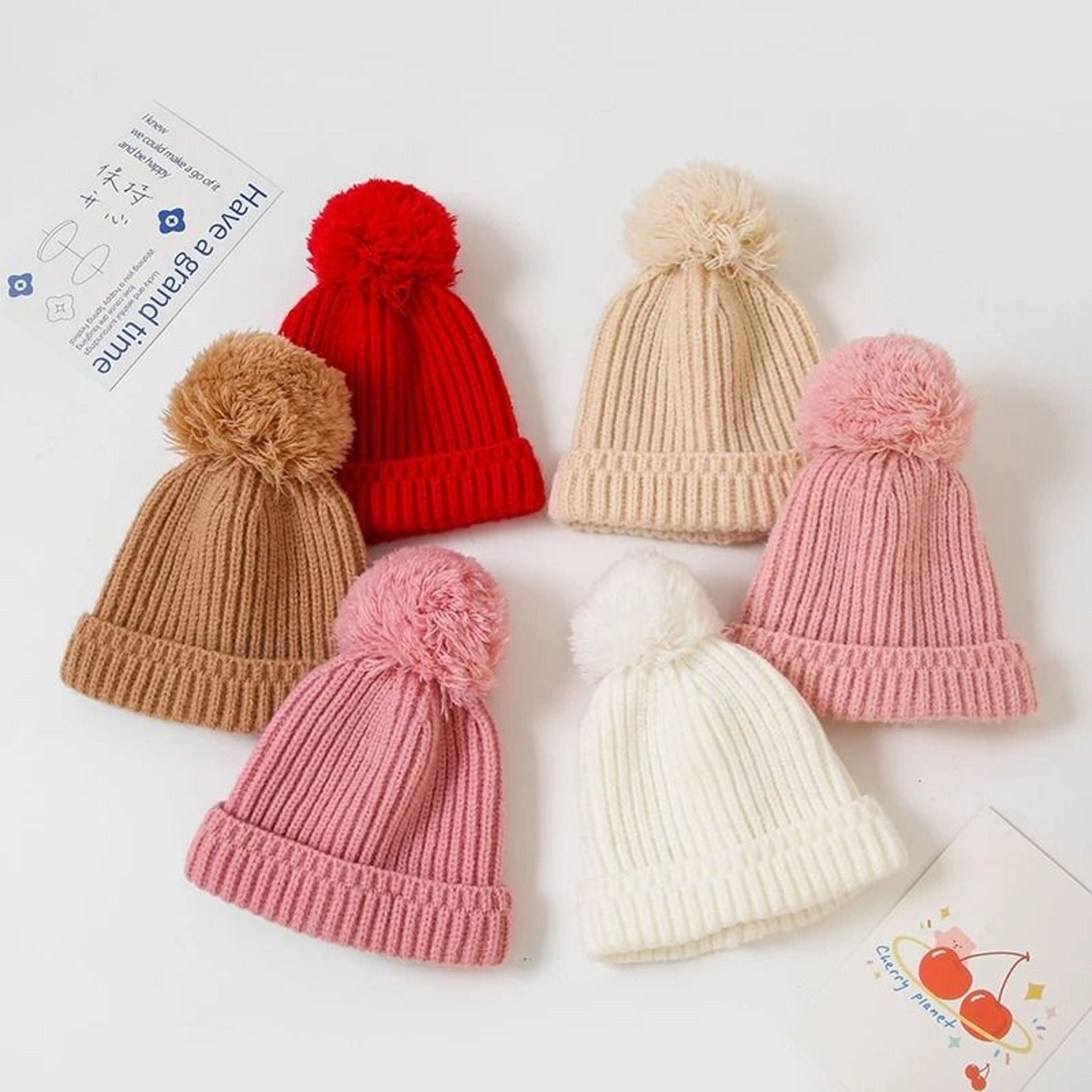 Elite Pompom Crochet Beanie  Premium Knitted Thermal Headwrap For Newborns 5