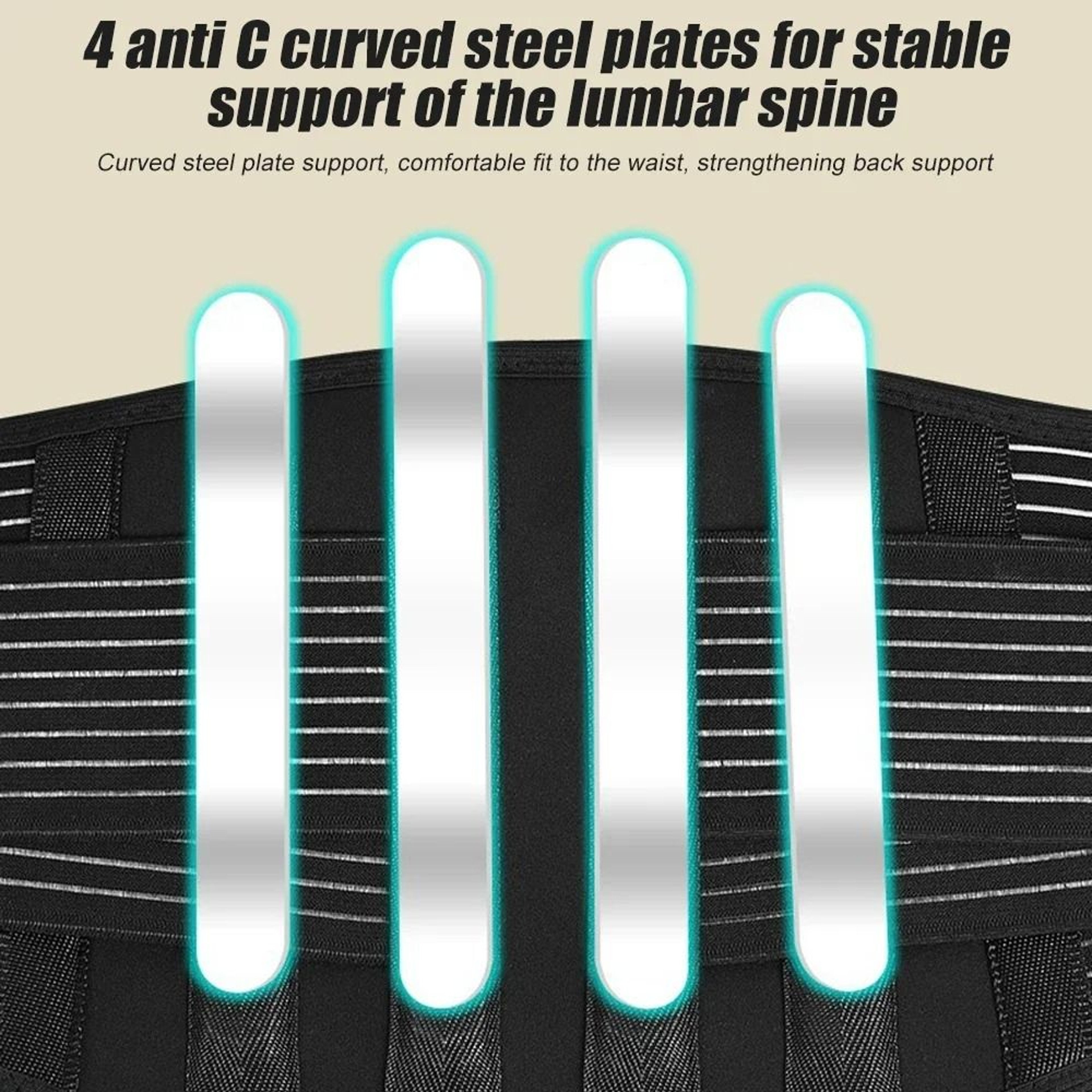 AeroThermal Magnetic Recovery System  Premium Tourmaline SelfHeating Lumbar Support 2