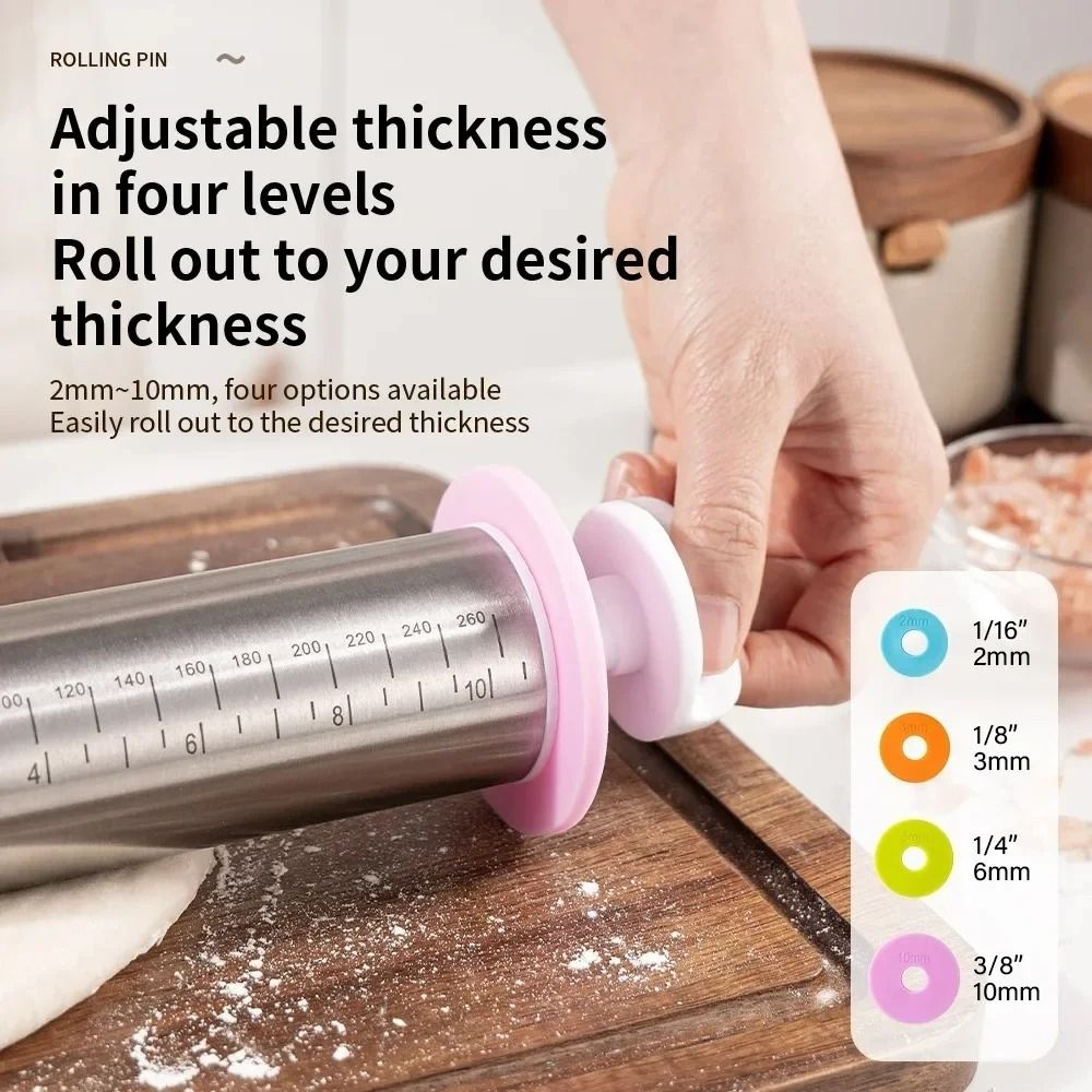 Adjustable Rolling Pin And HighFidelity Dough Calibration Architecture 2