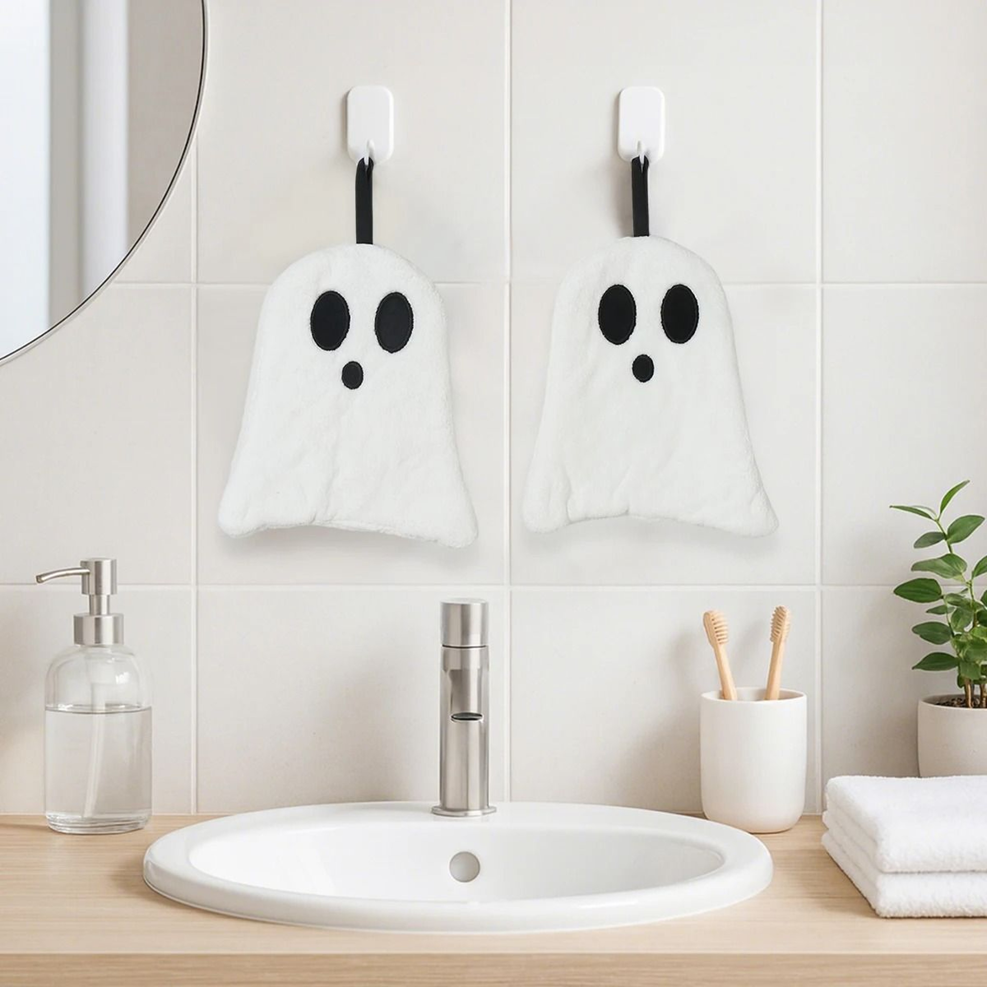 Cartoon Cat Soft Chenille QuickDry Absorbent Hand Towel For Kitchen  Bathroom 4