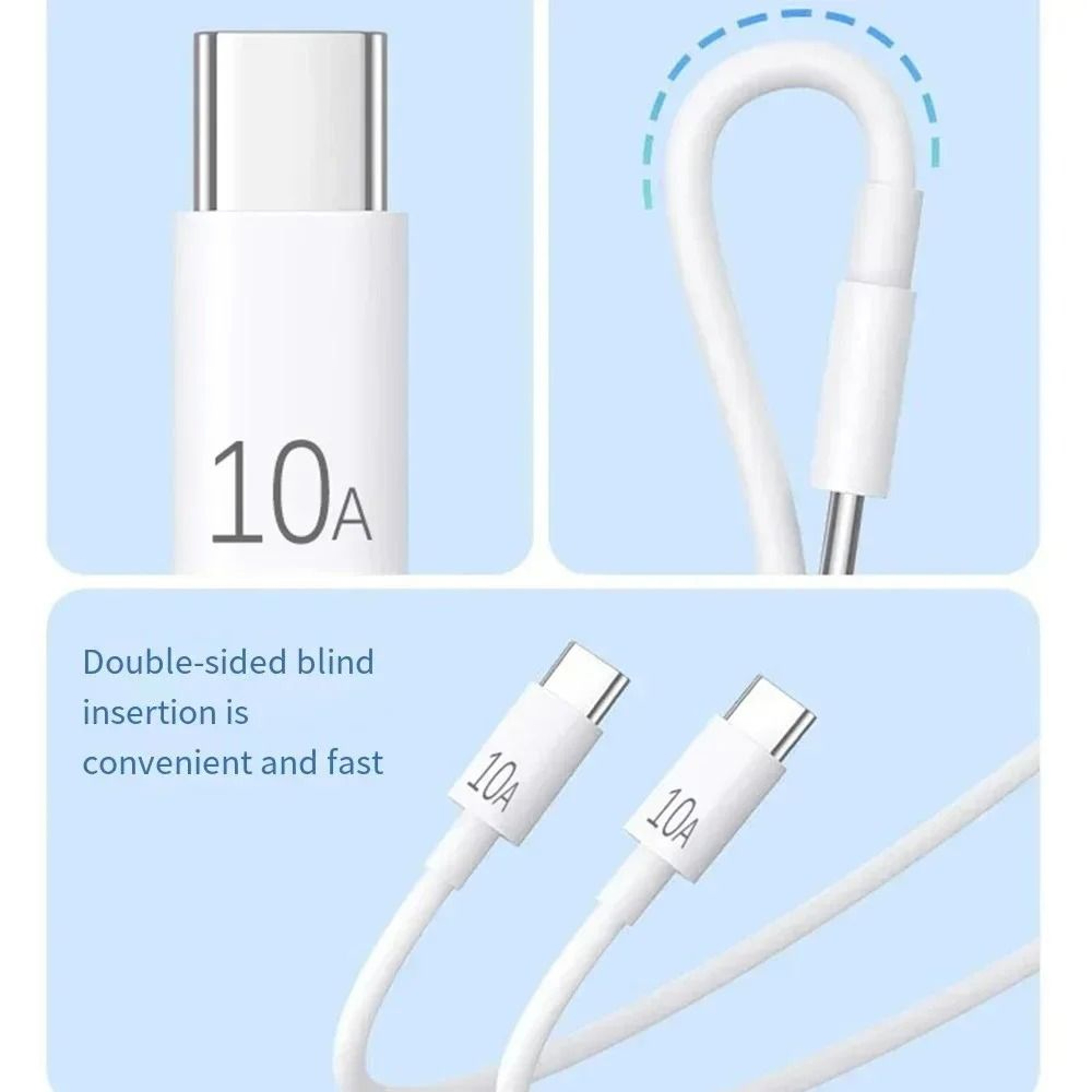 120W 10A HighSpeed USBC To USBC Super Fast Charging Data Cord 2