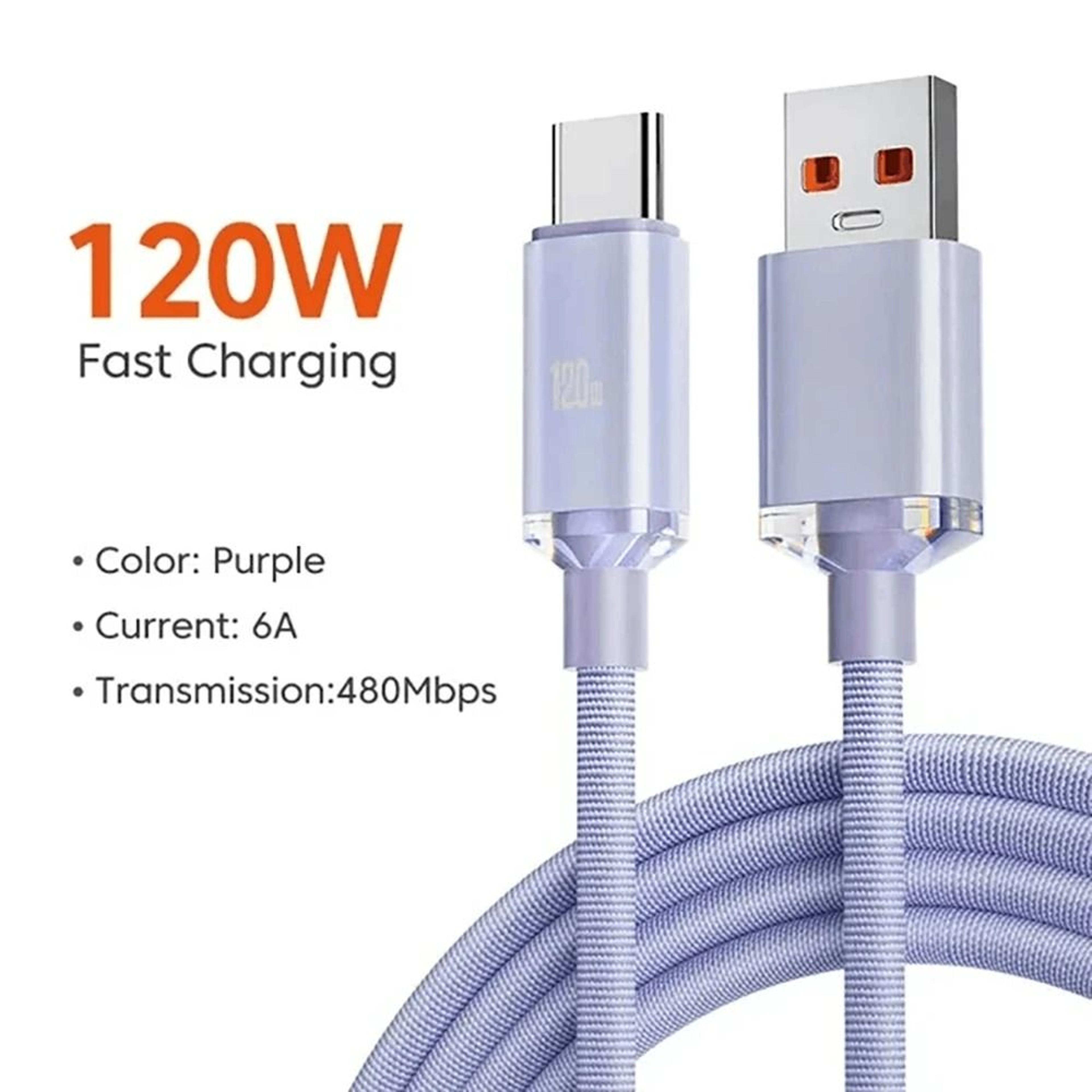 6A 120W HighFidelity USBC Super Fast Charging And Data Sync Cord 8