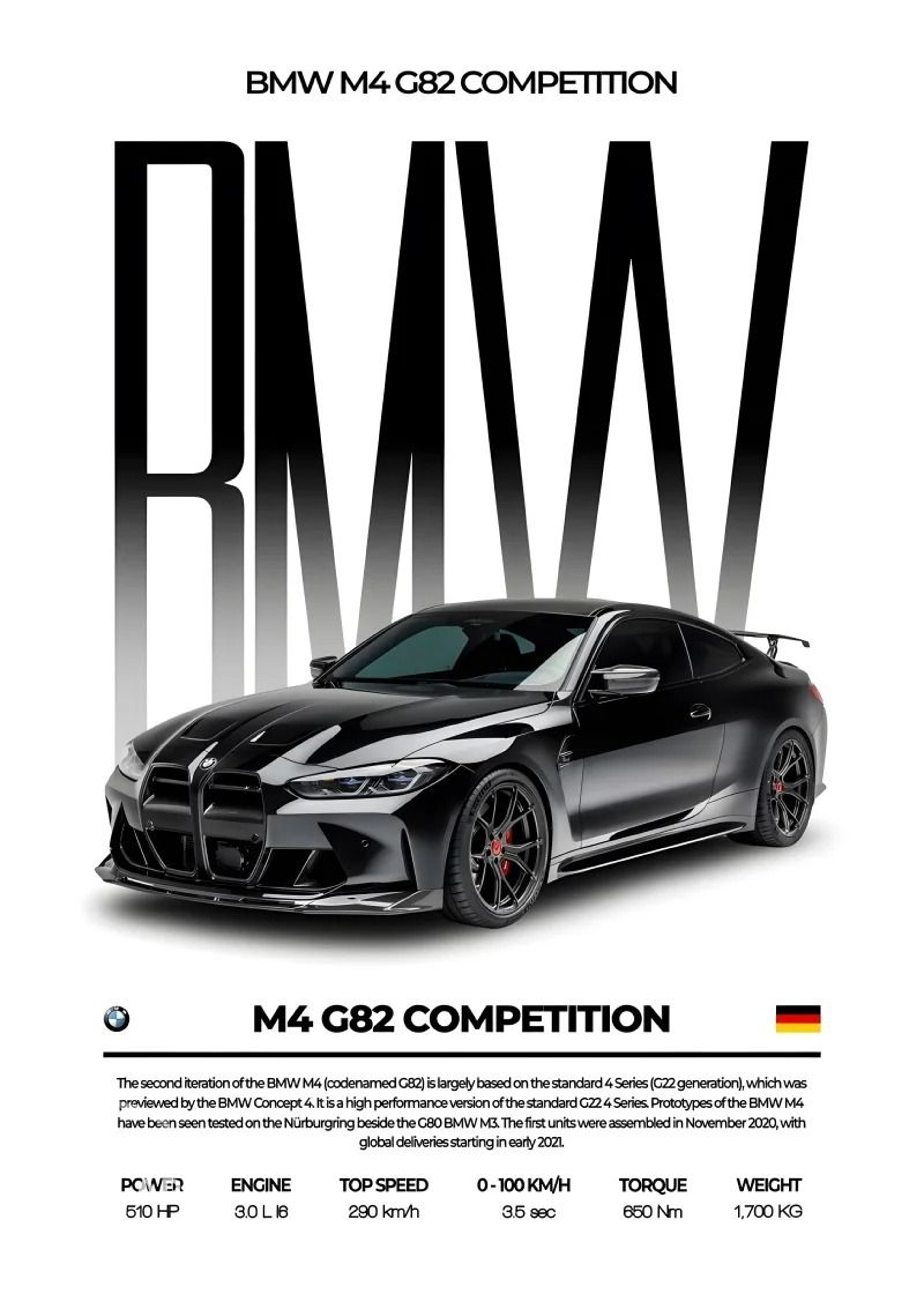 Modern Black Luxury Sports Car Mural  Famous Competition Cars Canvas Art 6