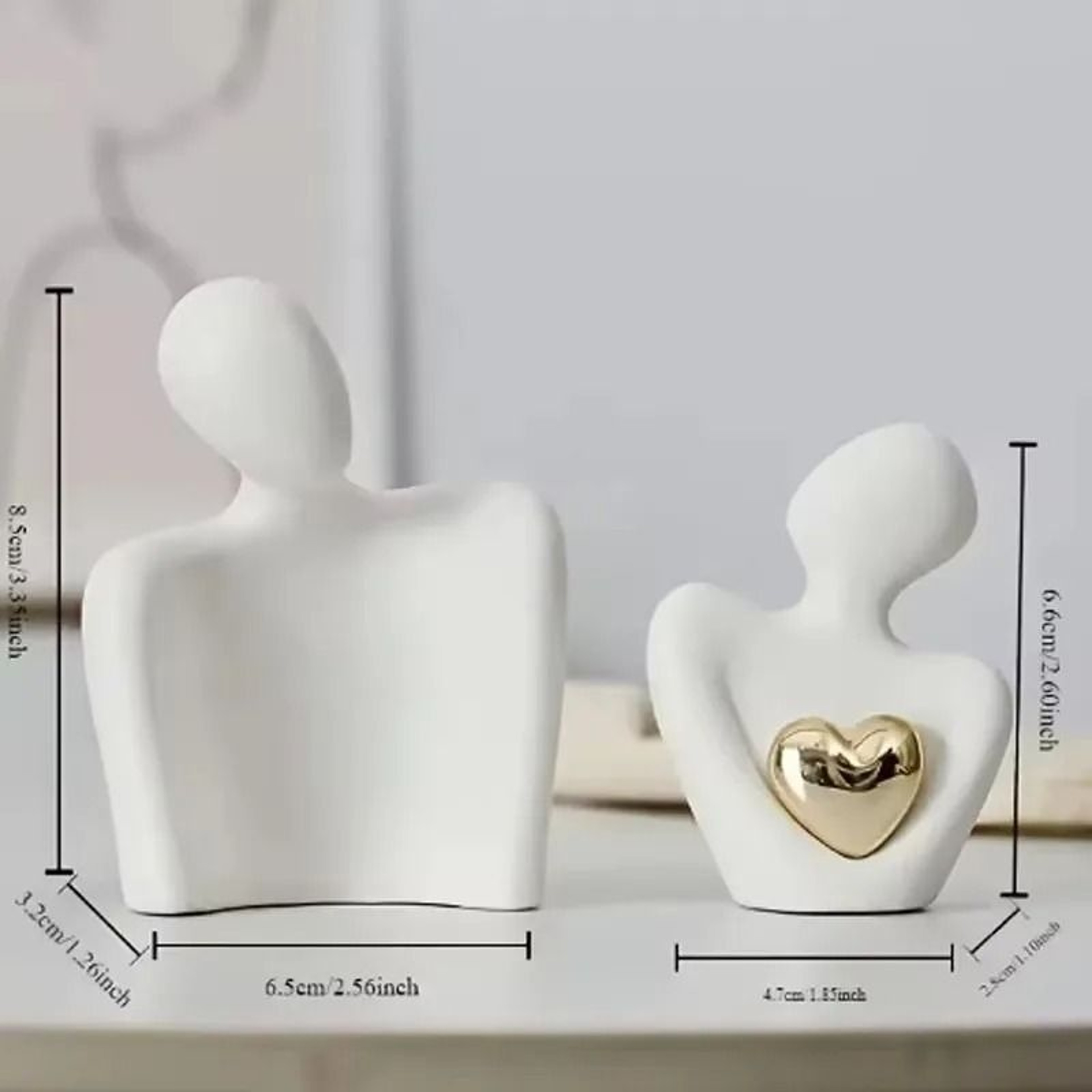 Love Embrace Couple Statue  Romantic Minimalist Bedroom Interior Decoration 4