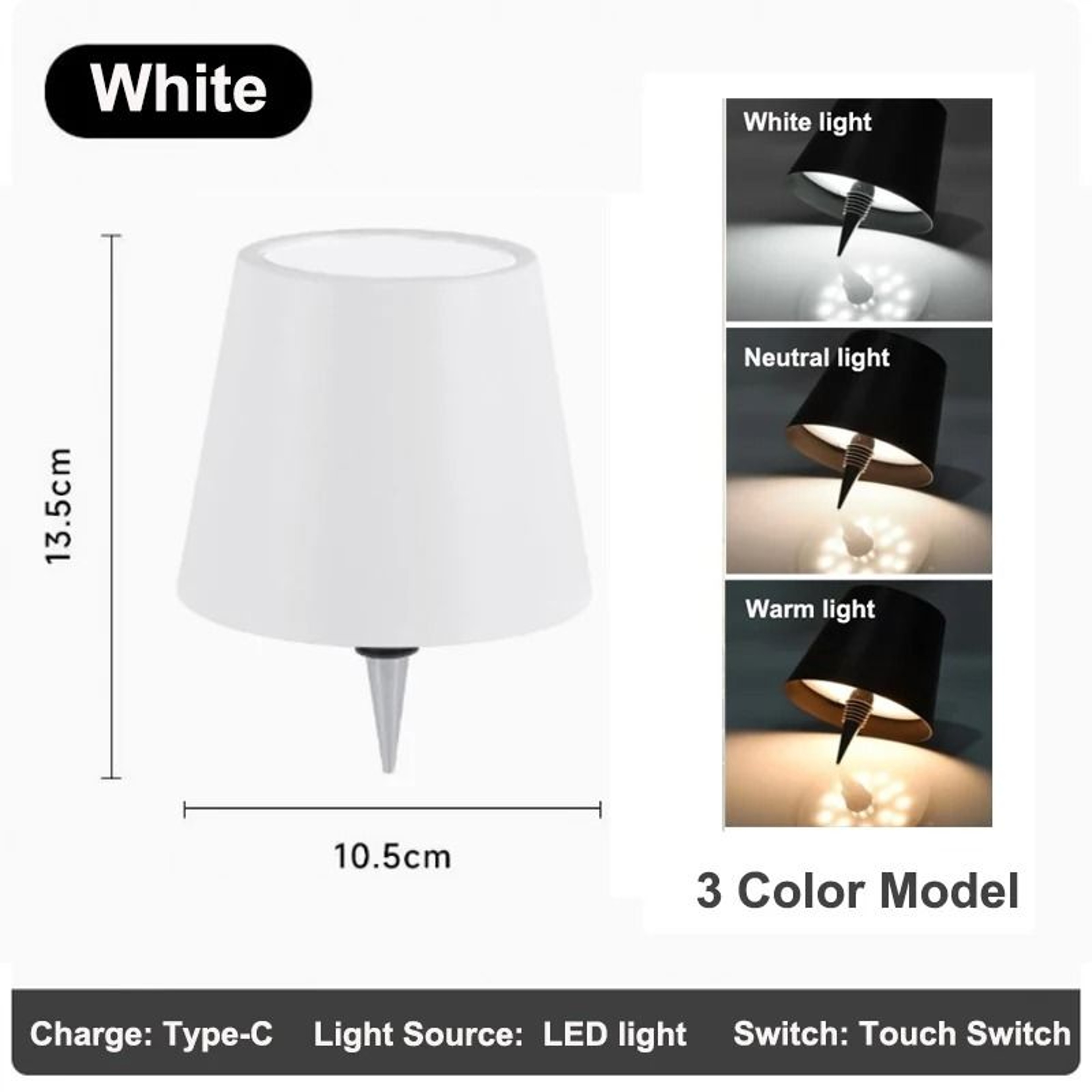 Wireless LED Wine Bottle Lamp  TouchControl Portable Table Light For Home  Bars 12