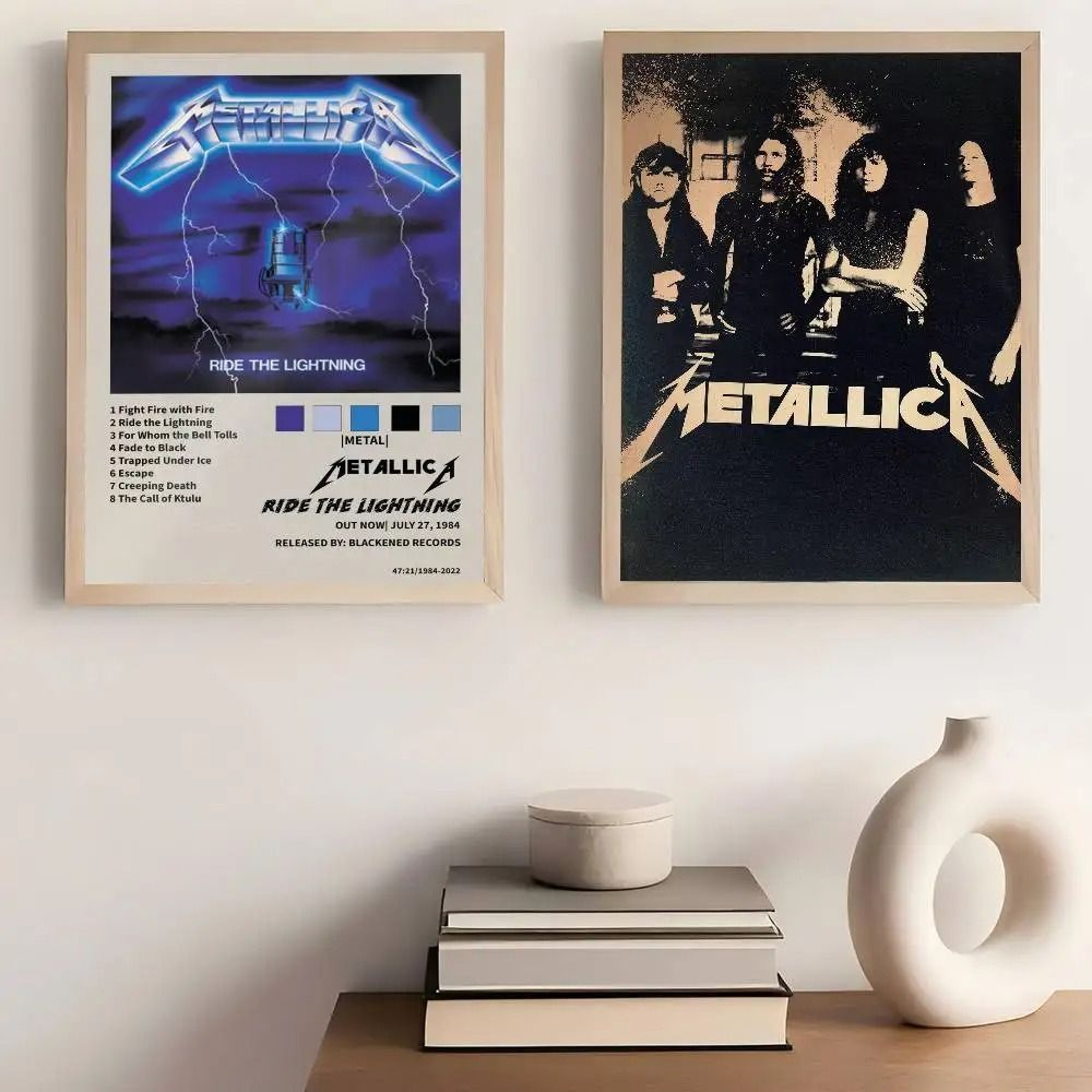 Metallica Classics Band Poster  Heavy Metal Music Icon Wall Sticker For Living Room  Bar 1