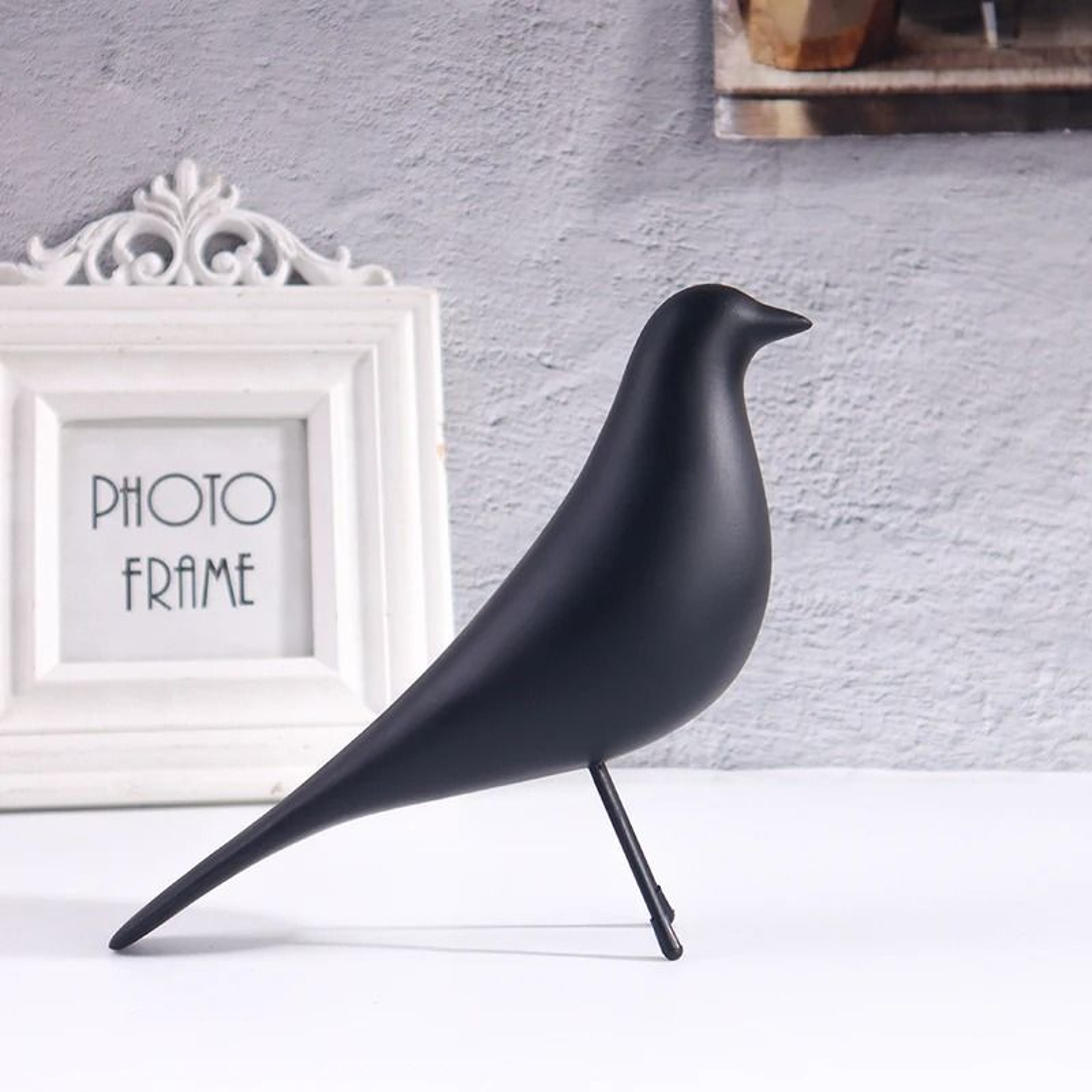 Nordic Minimalist Bird Sculpture  Modern Resin Desk Ornament  Artistic Home Decor 0