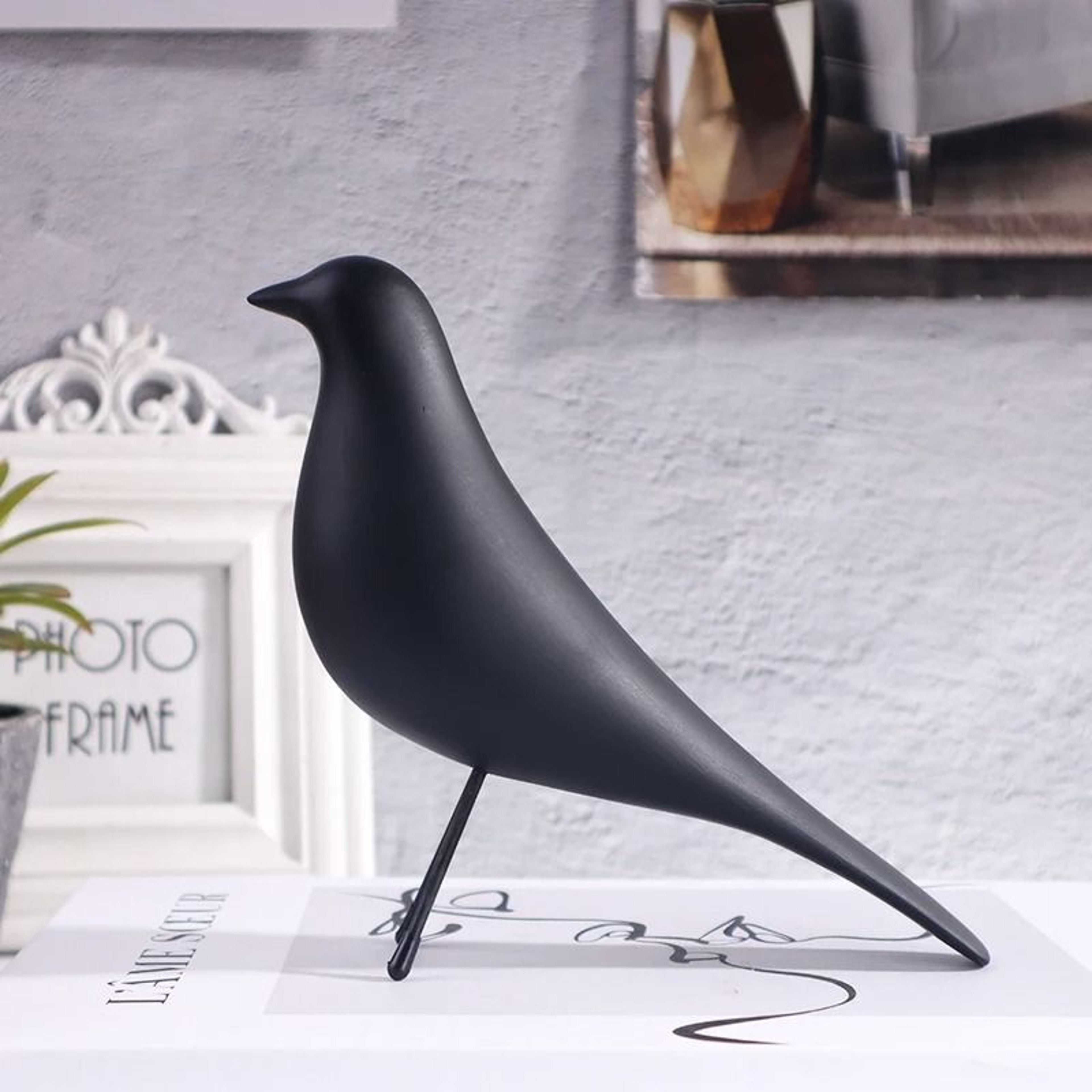 Nordic Minimalist Bird Sculpture  Modern Resin Desk Ornament  Artistic Home Decor 1
