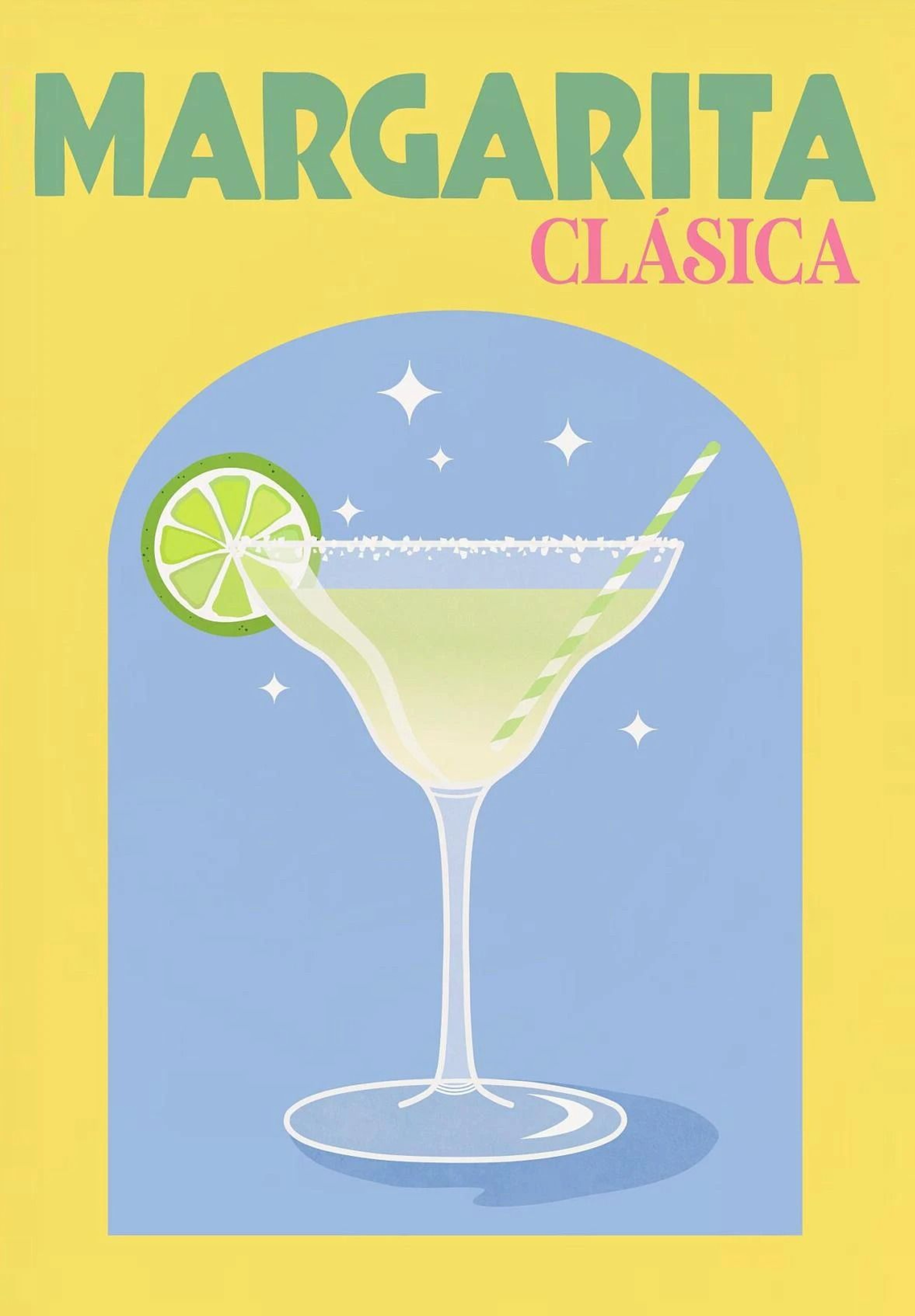 Trendy Colorful Cocktail Posters  Modern Whiskey Bar Cart Canvas Prints 12