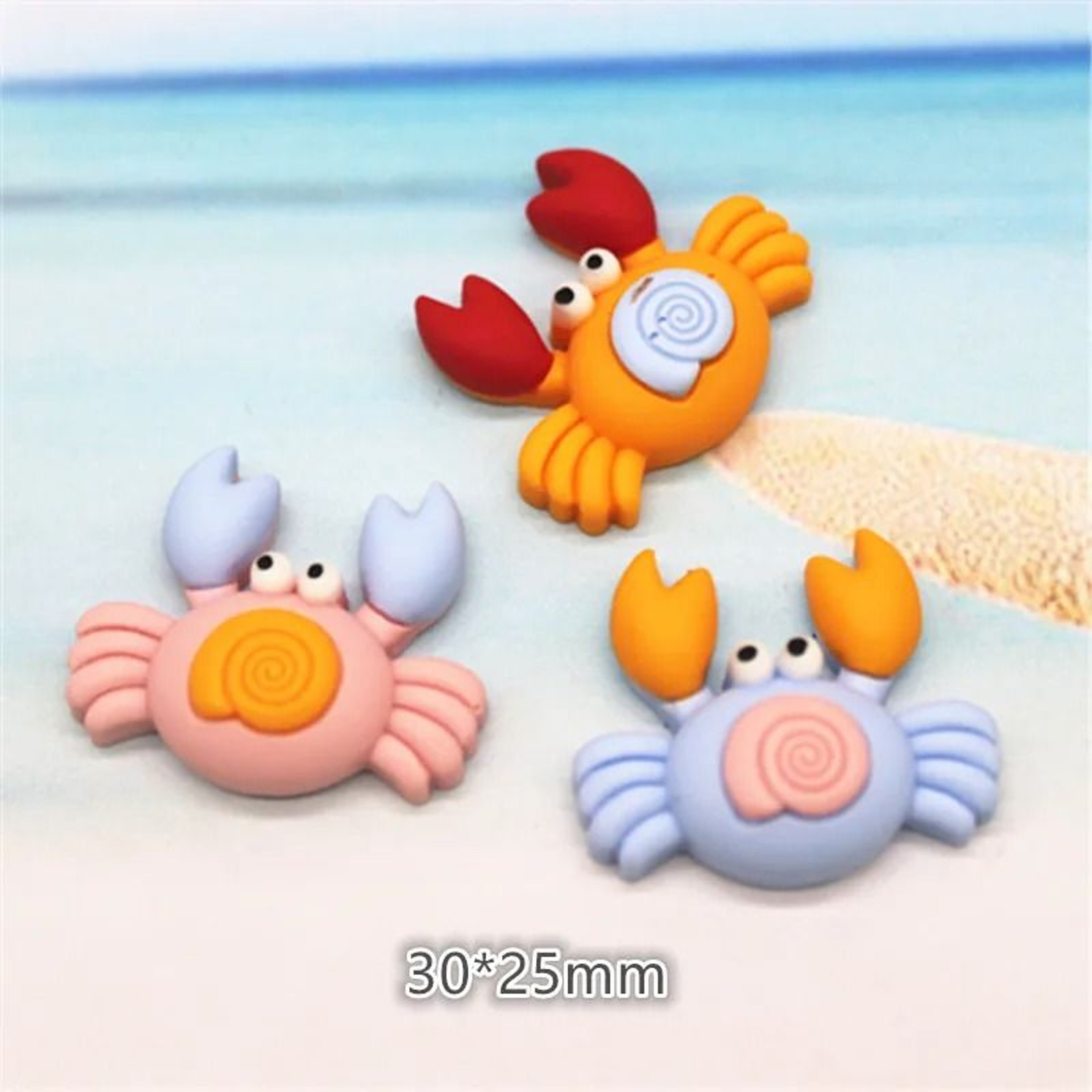 Miniature Marine Beach Resin Charms  DIY Nautical Craft  Flatback Decor Set 4