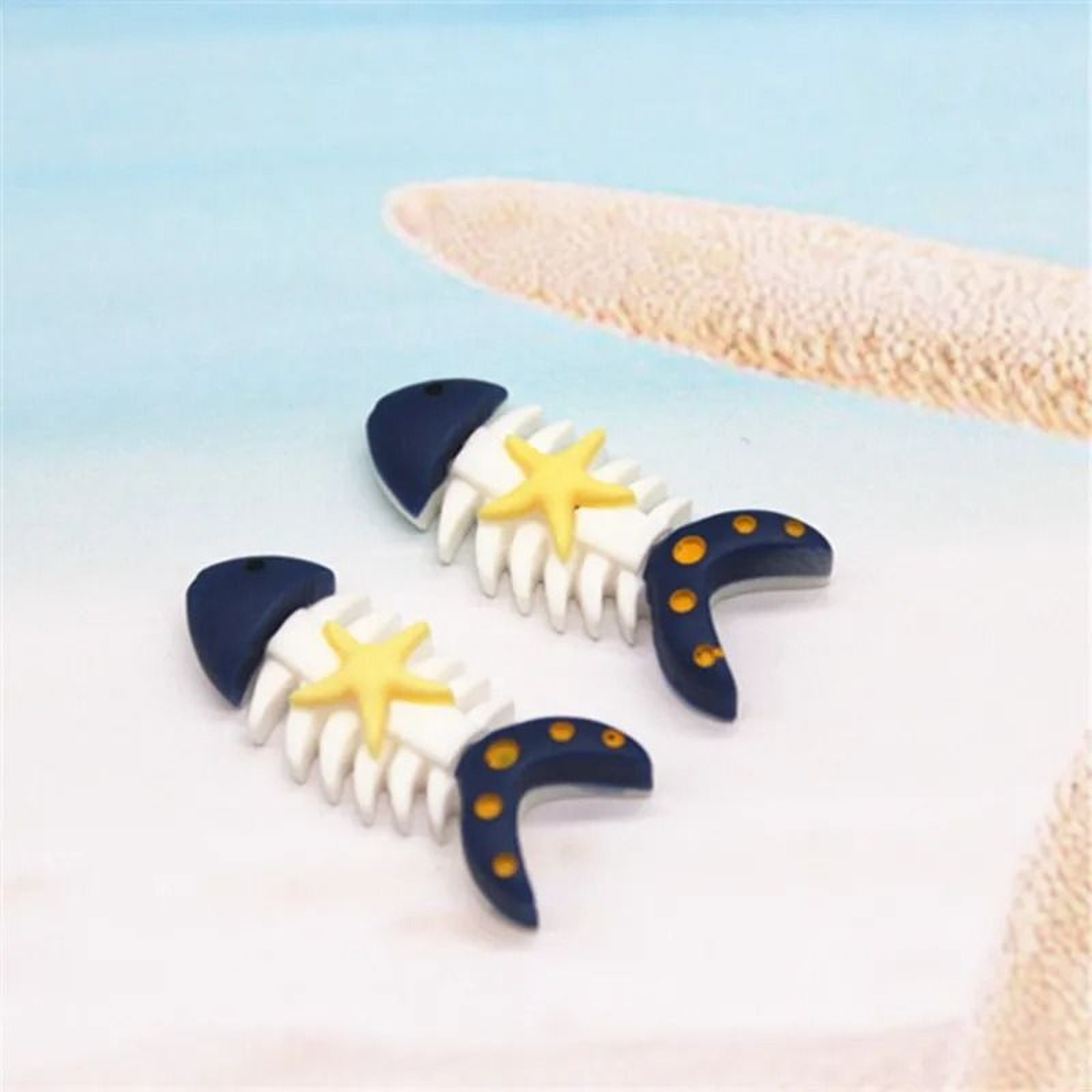 Miniature Marine Beach Resin Charms  DIY Nautical Craft  Flatback Decor Set 21