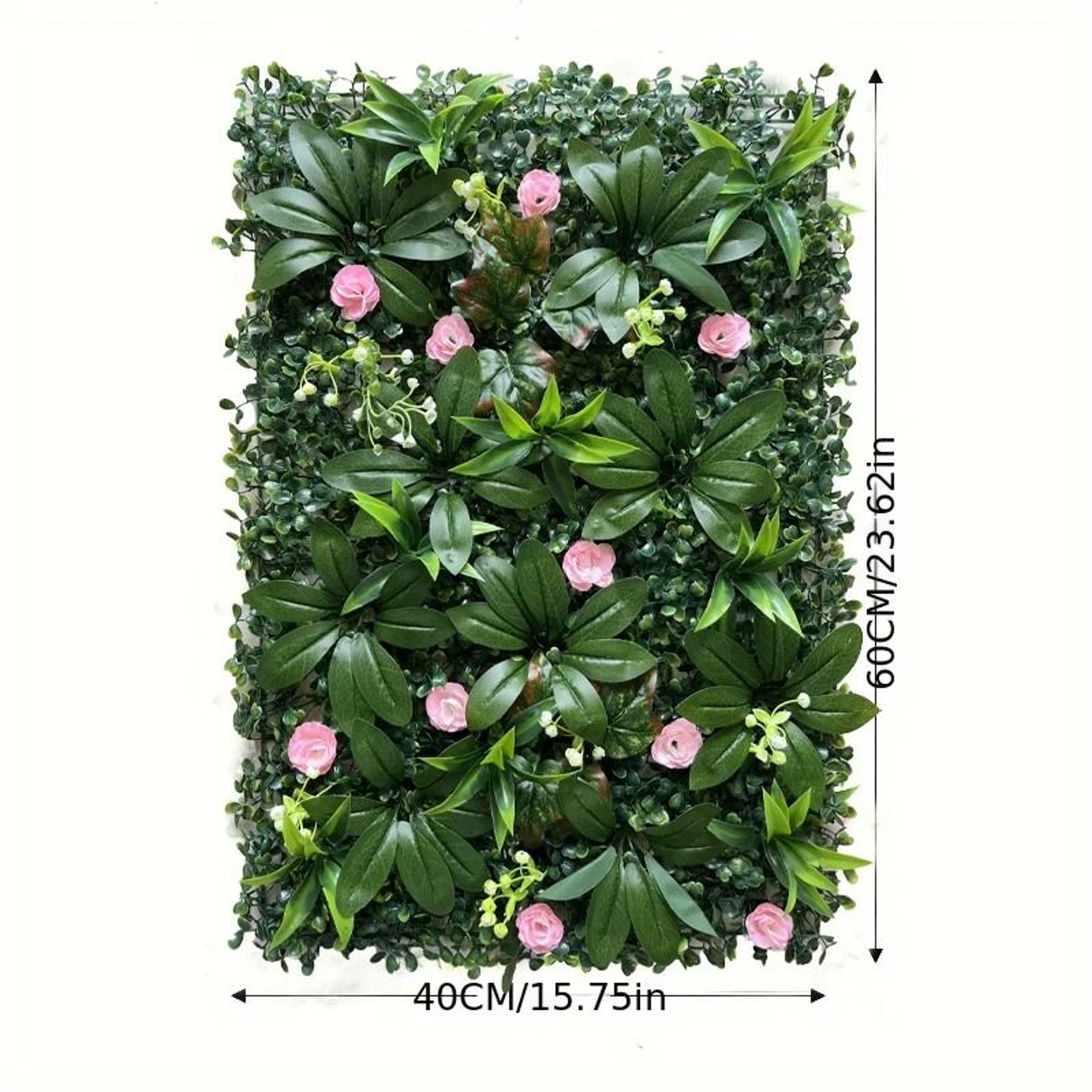 Botanical Artificial Green Wall Panel  60cm Vertical Garden Decor For Weddings Patios  Fence Privac 5