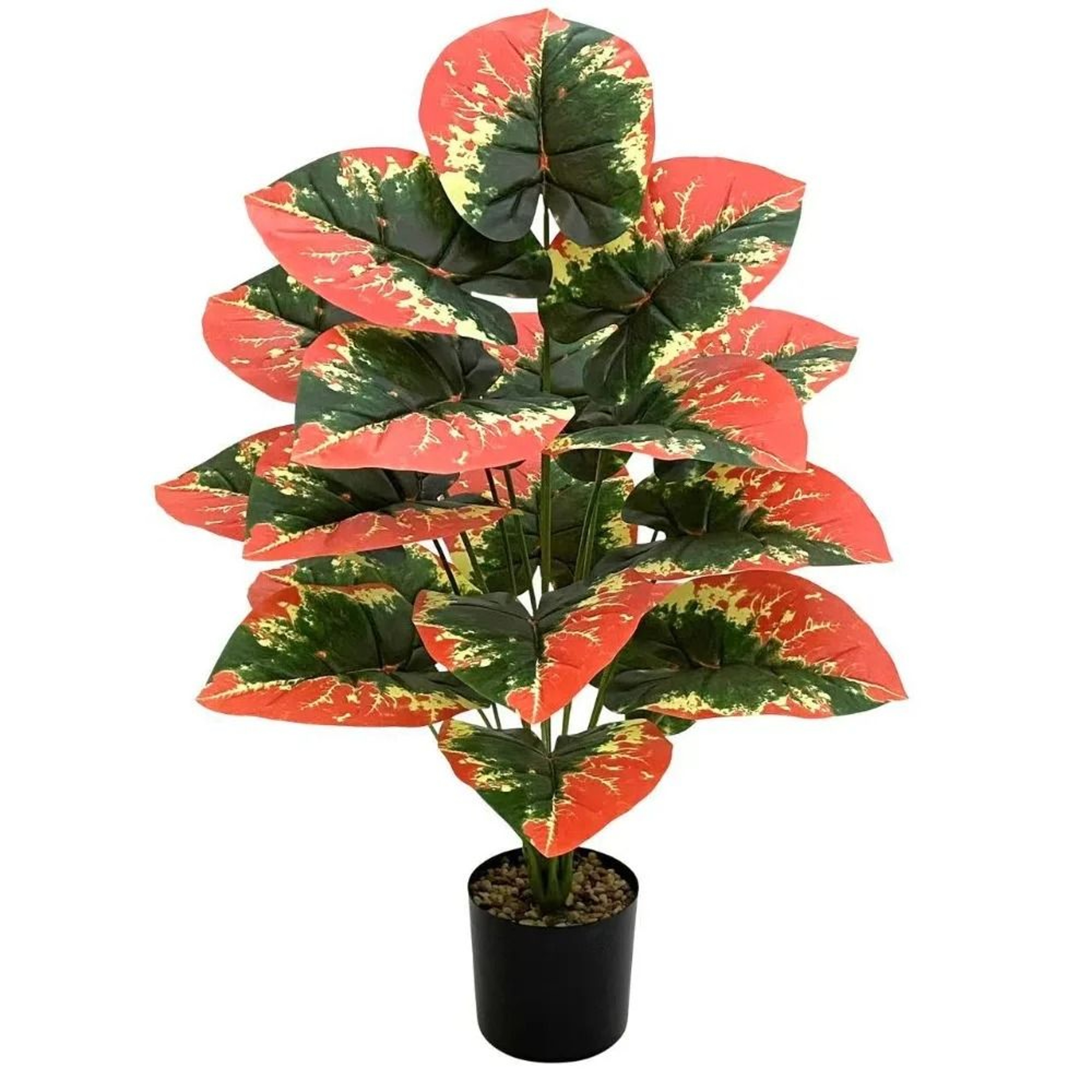 Modern ColorBlocked Artificial Monstera  24Leaf Tropical Swiss Cheese Plant For Home  Office Decor 1