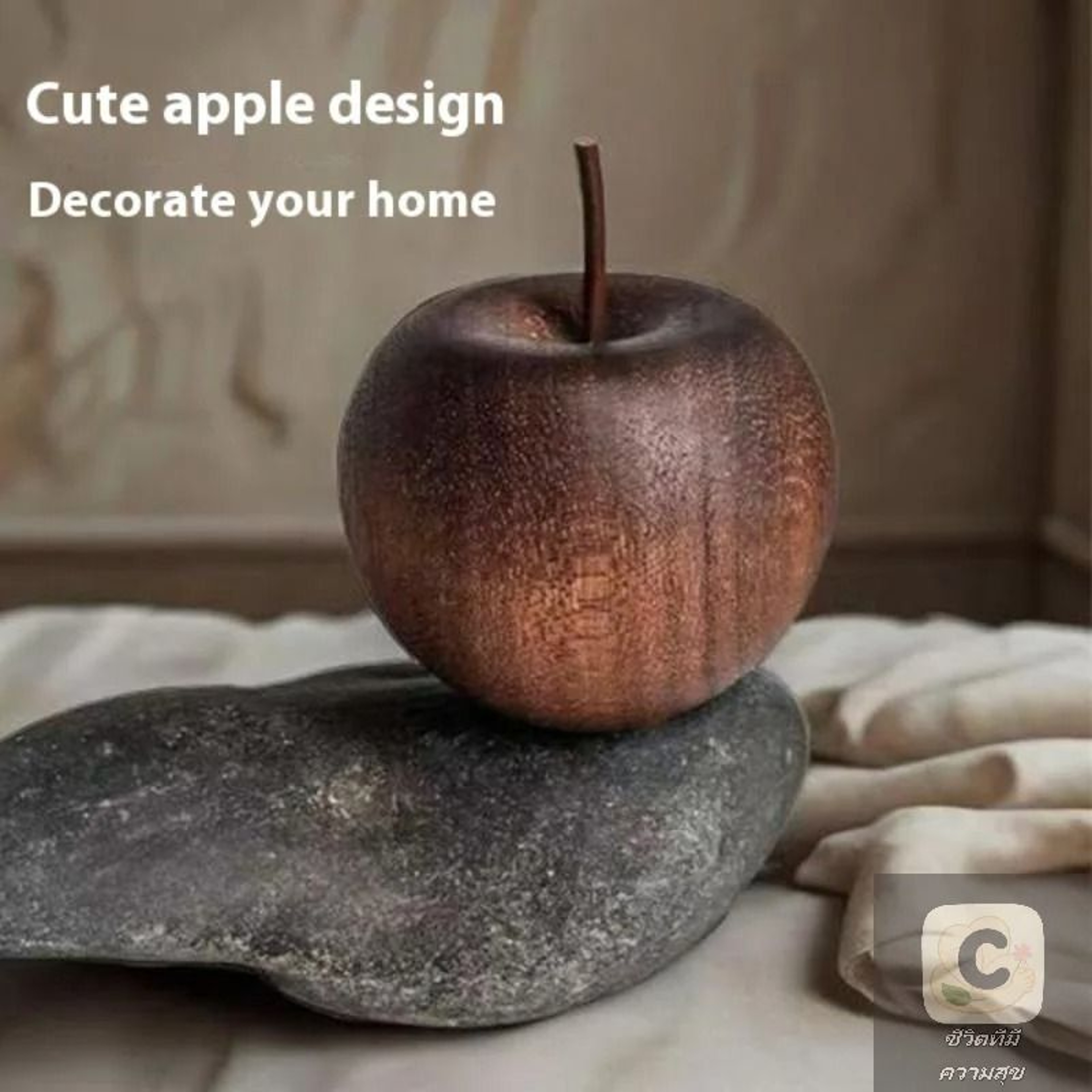 HUA HUA HandCarved Wooden Apple Diffuser  Natural Rosewood Essential Oil Passive Diffuser For Home  3