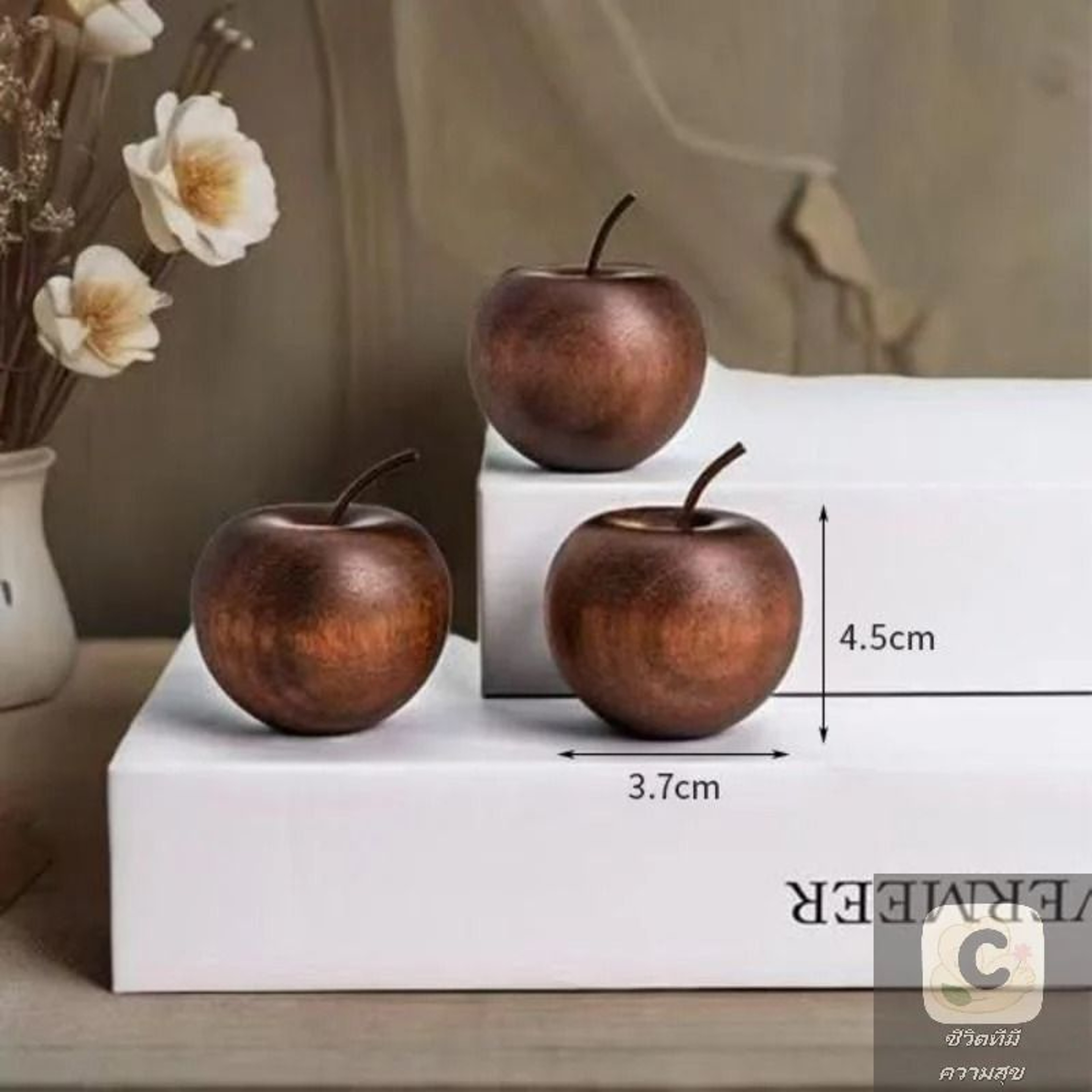 HUA HUA HandCarved Wooden Apple Diffuser  Natural Rosewood Essential Oil Passive Diffuser For Home  4