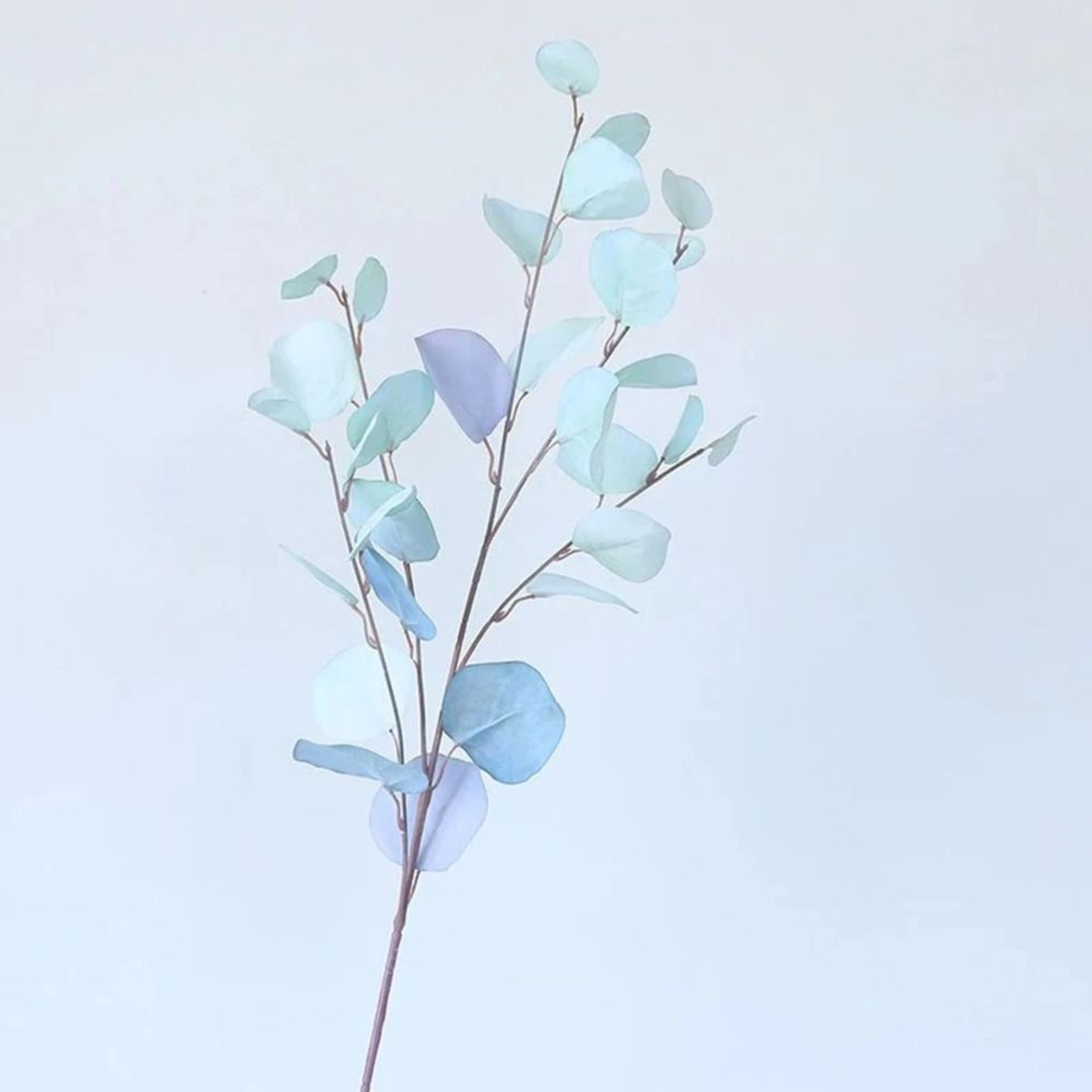 87cm Artificial Long Pole Eucalyptus  Gold  Autumn Tone Money Leaf Branch For Wedding  Modern Home  10