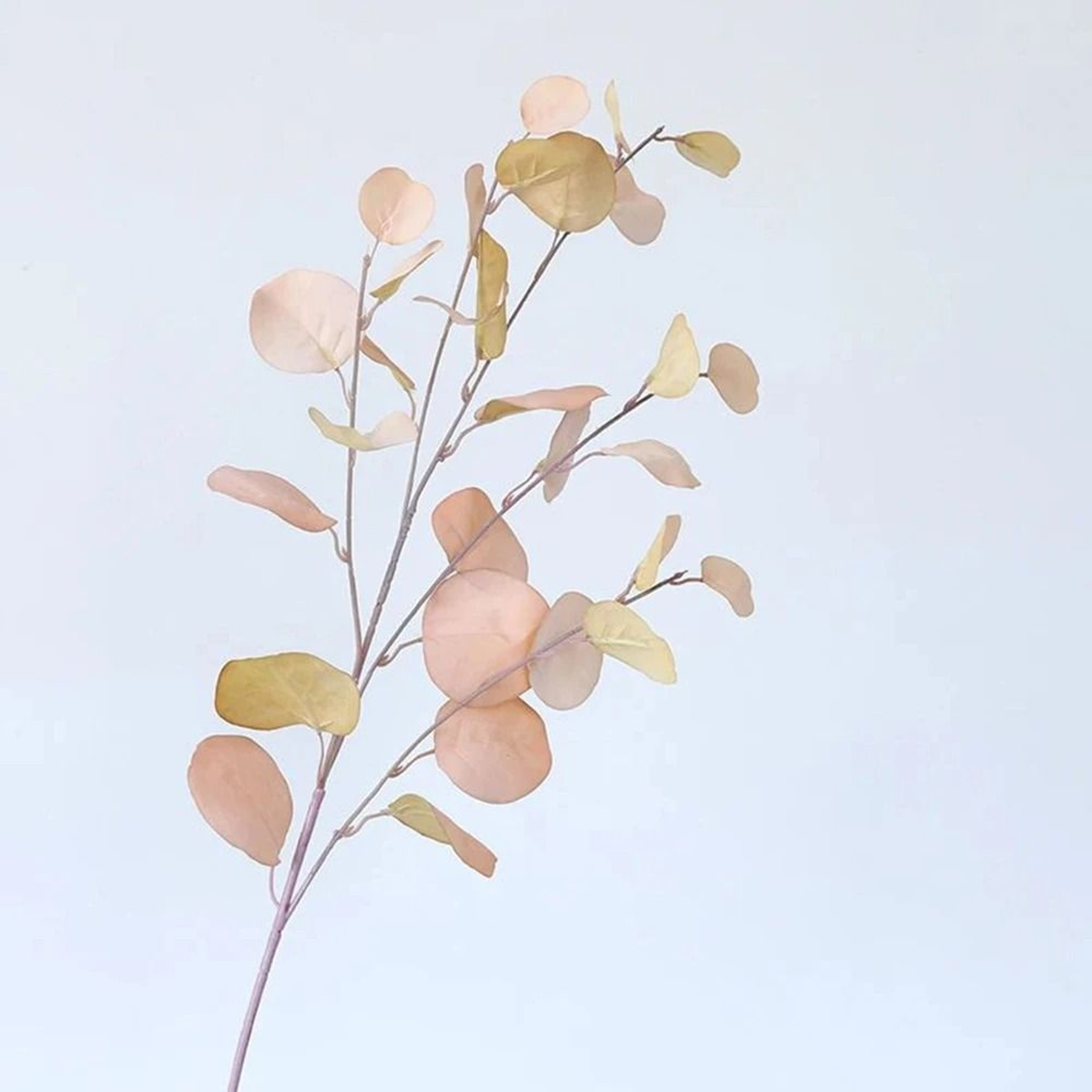87cm Artificial Long Pole Eucalyptus  Gold  Autumn Tone Money Leaf Branch For Wedding  Modern Home  8