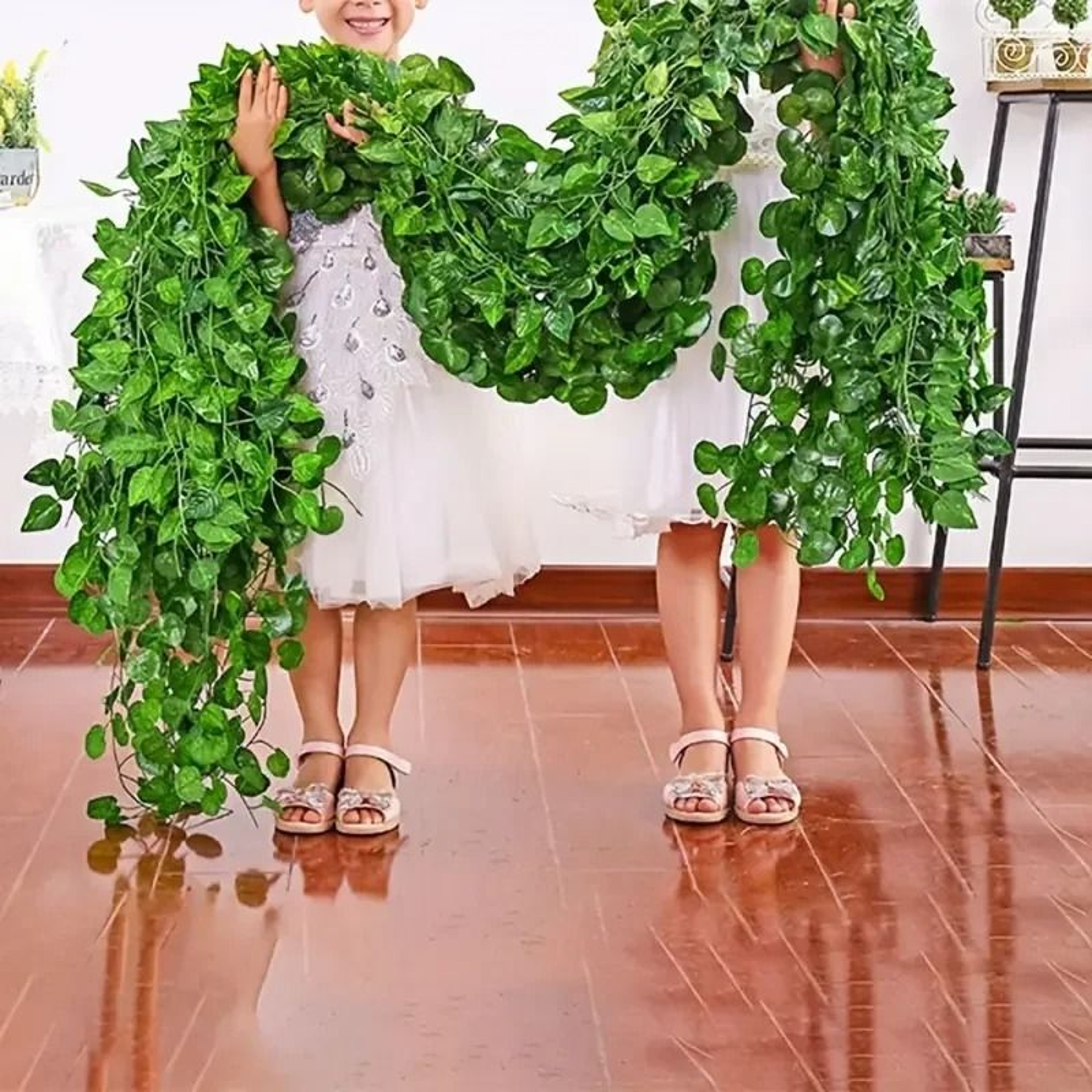 Artificial Green Ivy Vine Garland  2M Fake Leaf Rattan Hanging Creeper For Garden Wedding  Wall Dec 4
