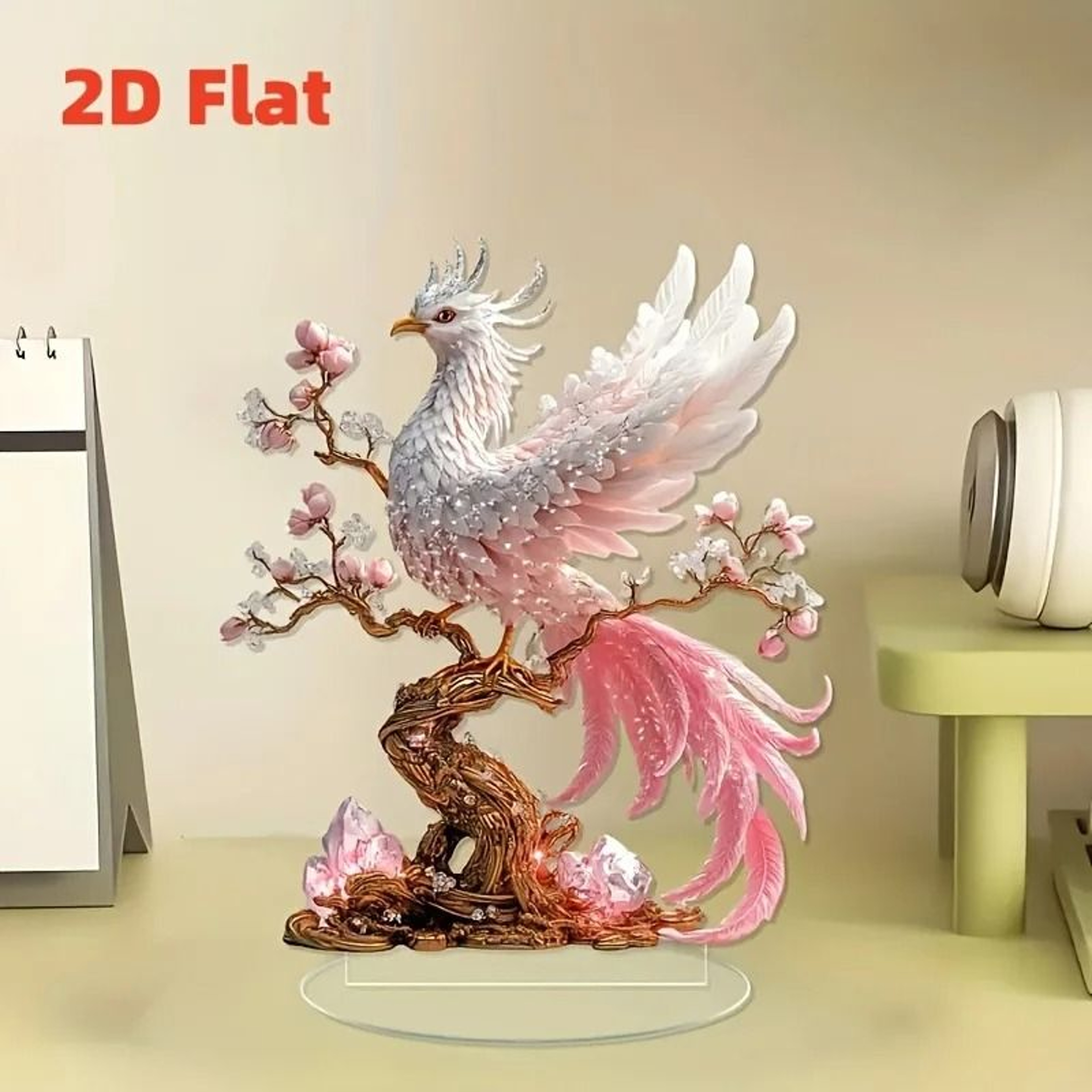 Crystal Phoenix Art Statue  5 Acrylic Mythical Bird Sculpture  Elegant Desktop Decor For Home  Offi 6