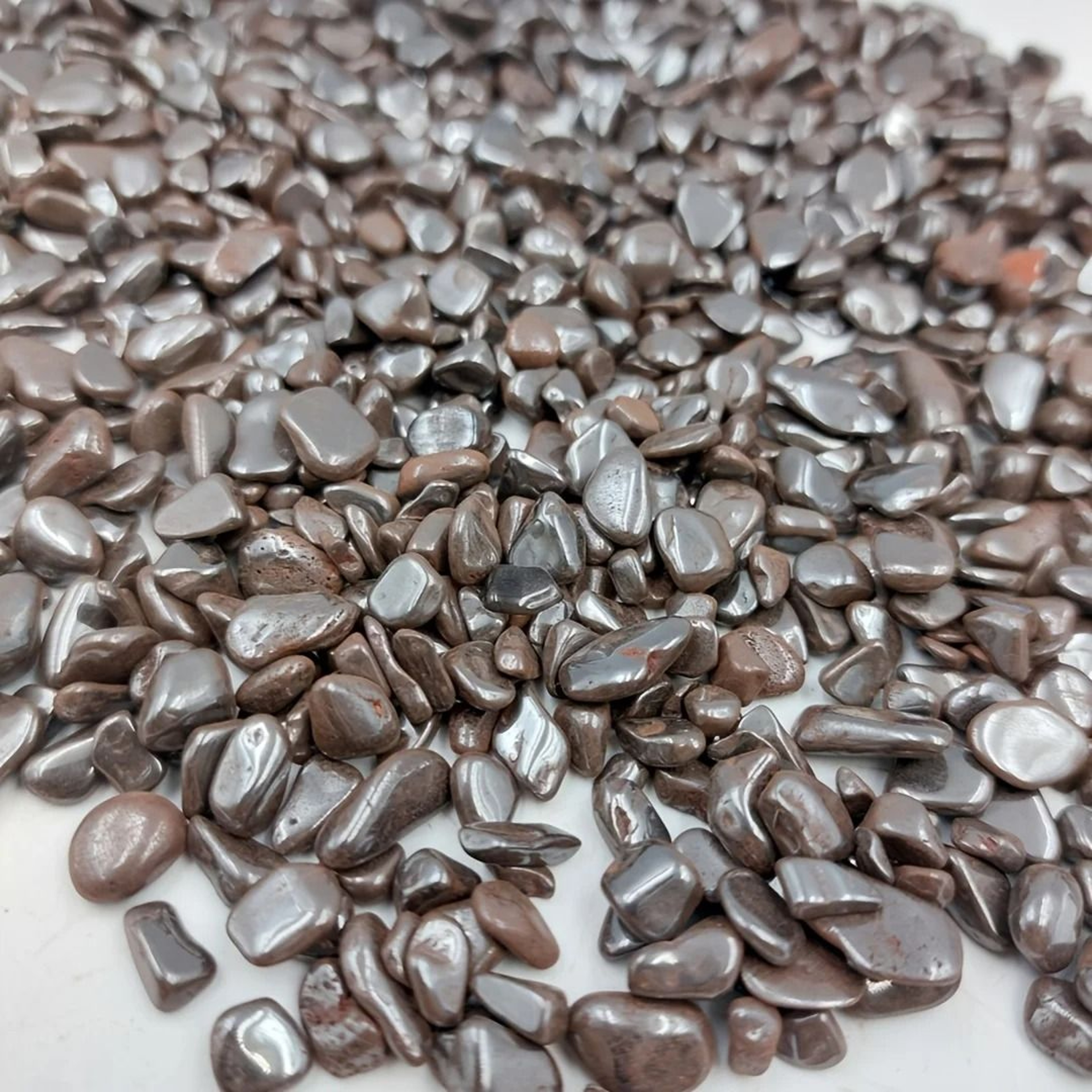 Polished Hematite Crystal Chips  Natural NonMagnetic Stone  Metallic Mineral Decor For Crafts  Home 2