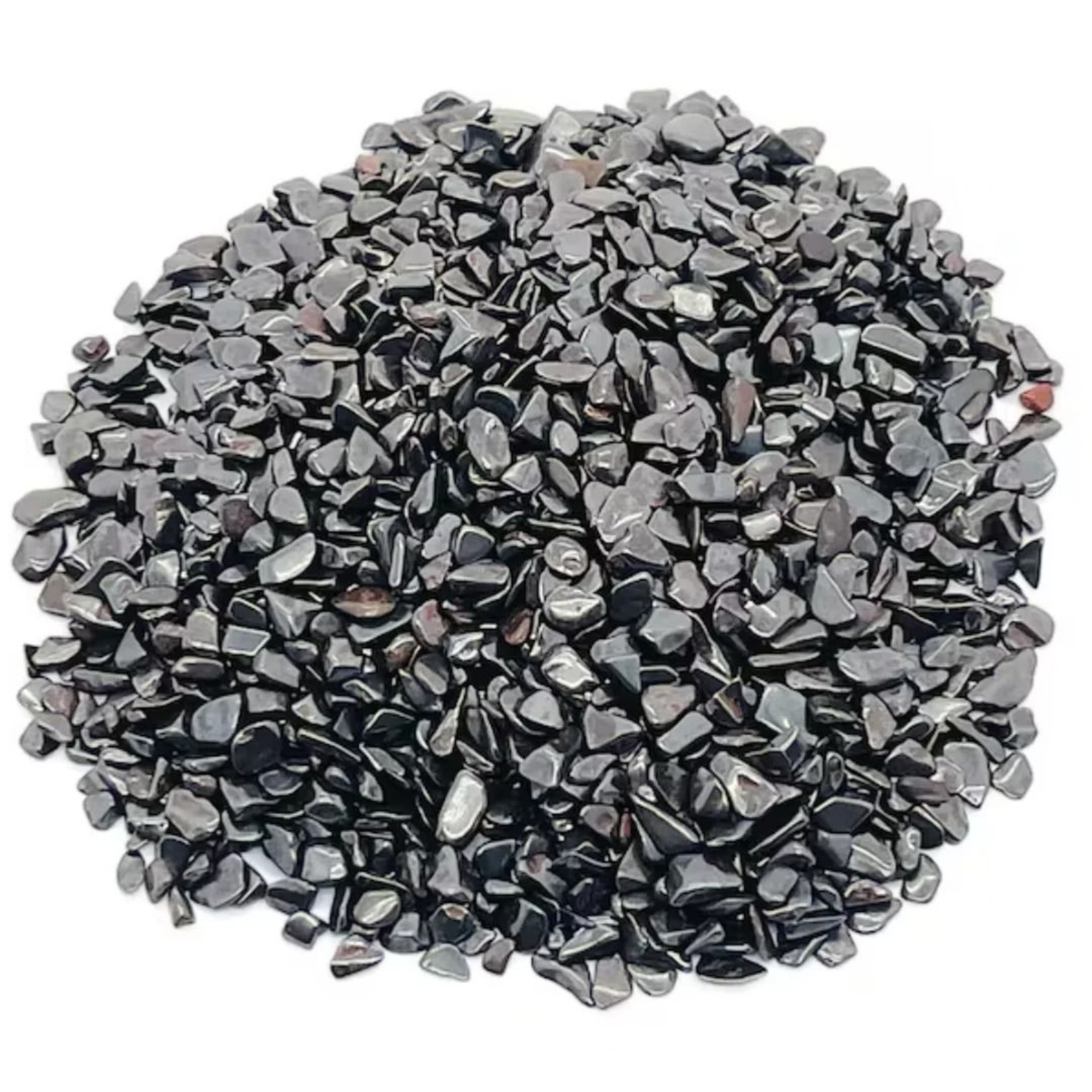 Polished Hematite Crystal Chips  Natural NonMagnetic Stone  Metallic Mineral Decor For Crafts  Home 5