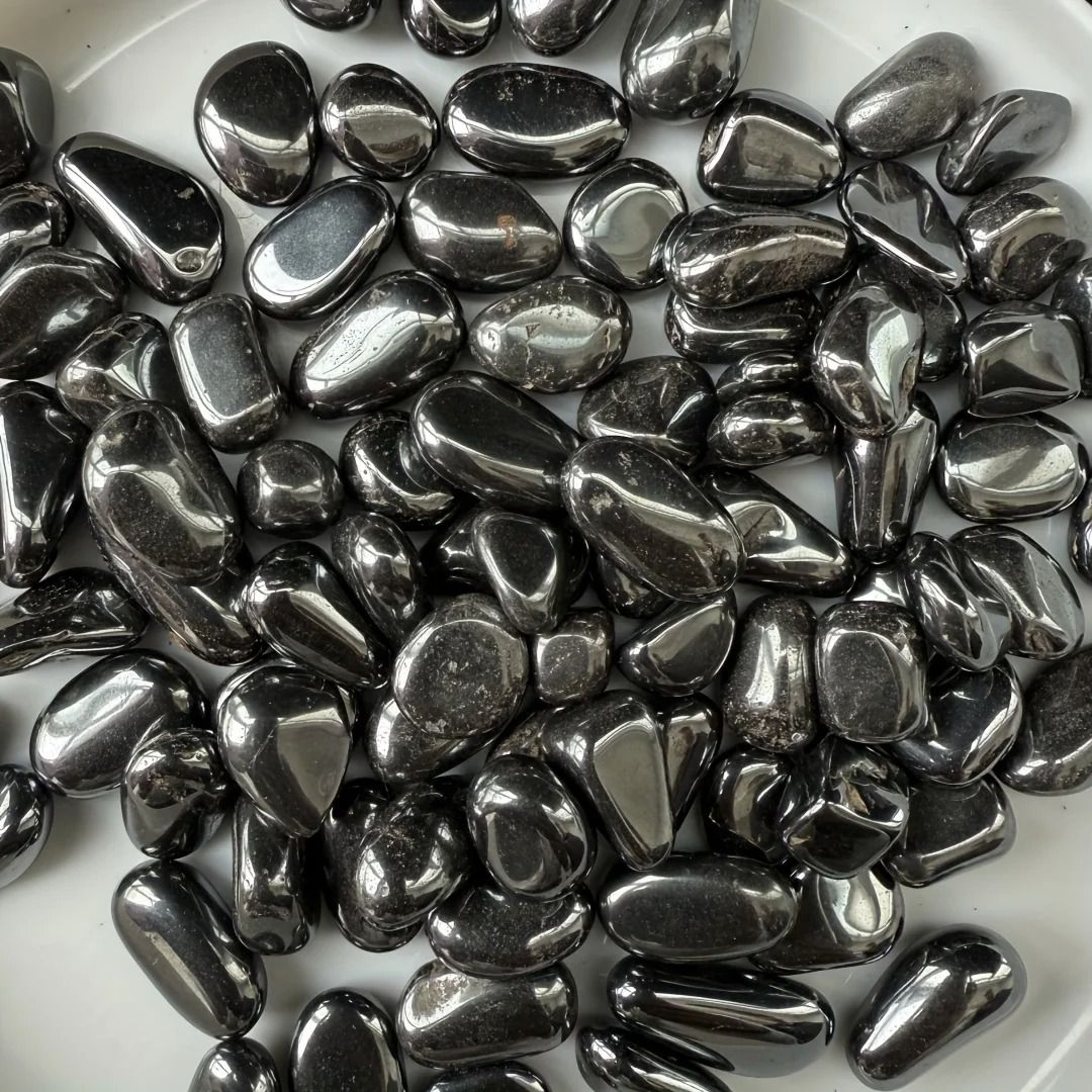 Polished Hematite Crystal Chips  Natural NonMagnetic Stone  Metallic Mineral Decor For Crafts  Home 6