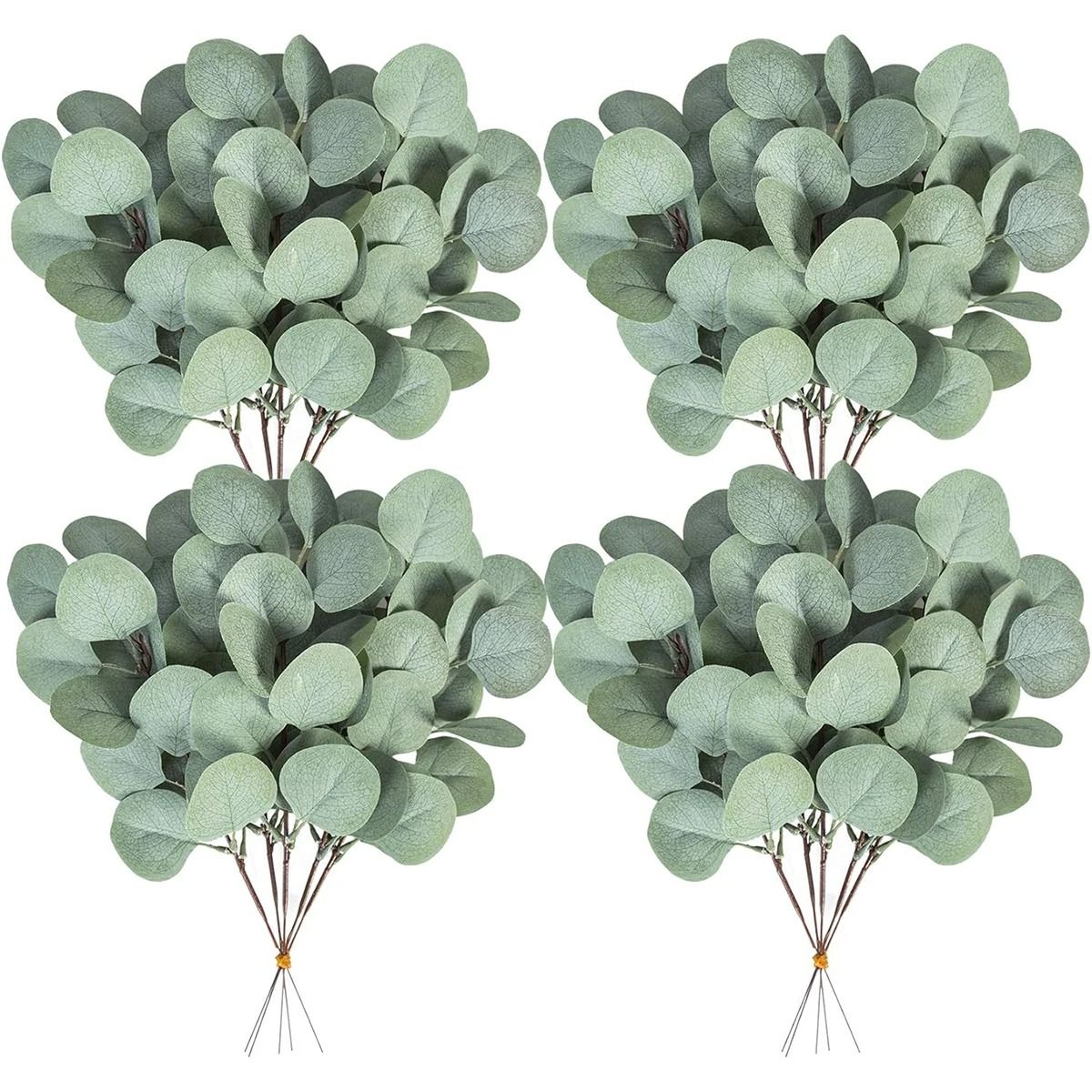 10Pcs Silk Eucalyptus Leaves  Artificial Silver Dollar Greenery  Faux Plants For Wedding Decor  Hom 0