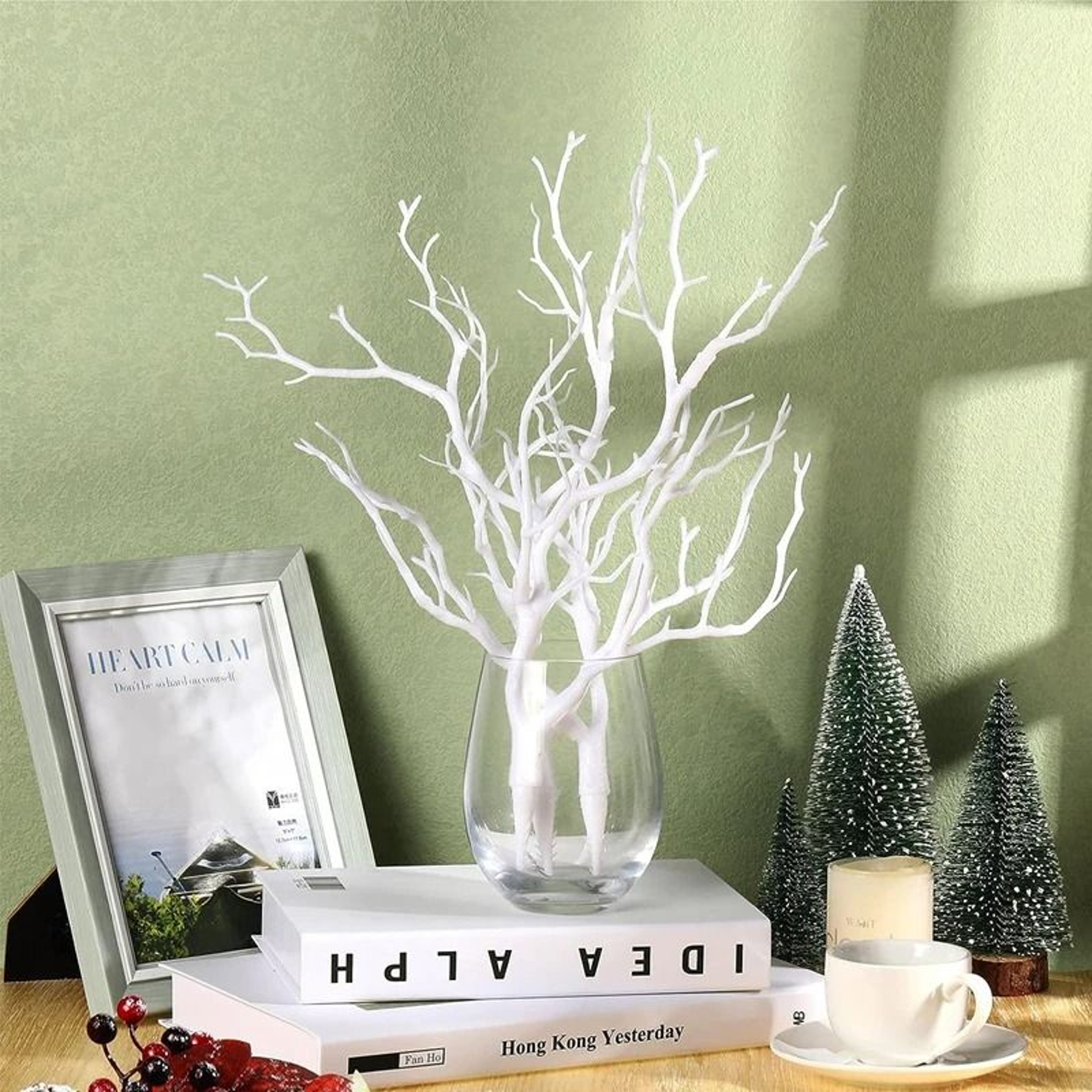 Artificial Antler Tree Branches  Decorative Winter Twig Plants  Modern Christmas  Wedding Table Dec 3