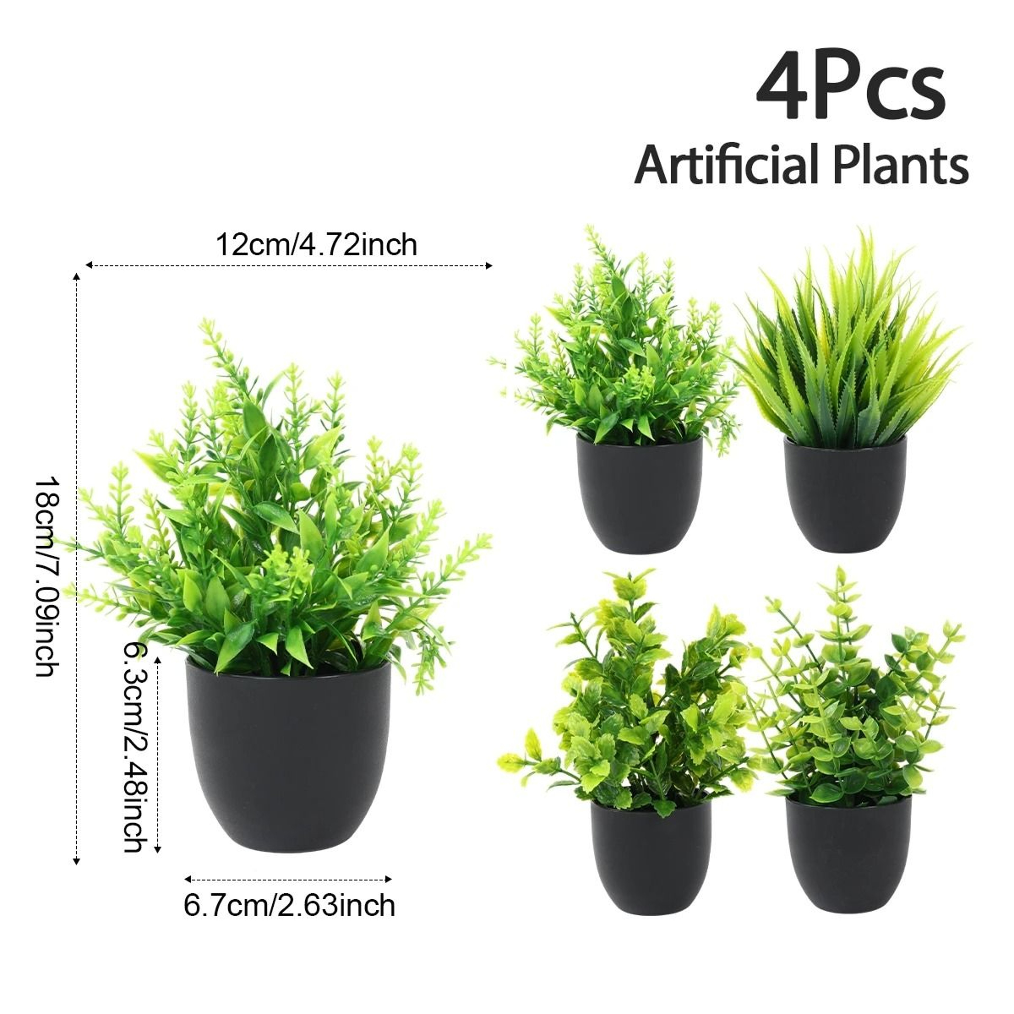 Mini Artificial Potted Bonsai Tree  Simulation Green Grass Plant  Modern Home Office Desk Ornament  7