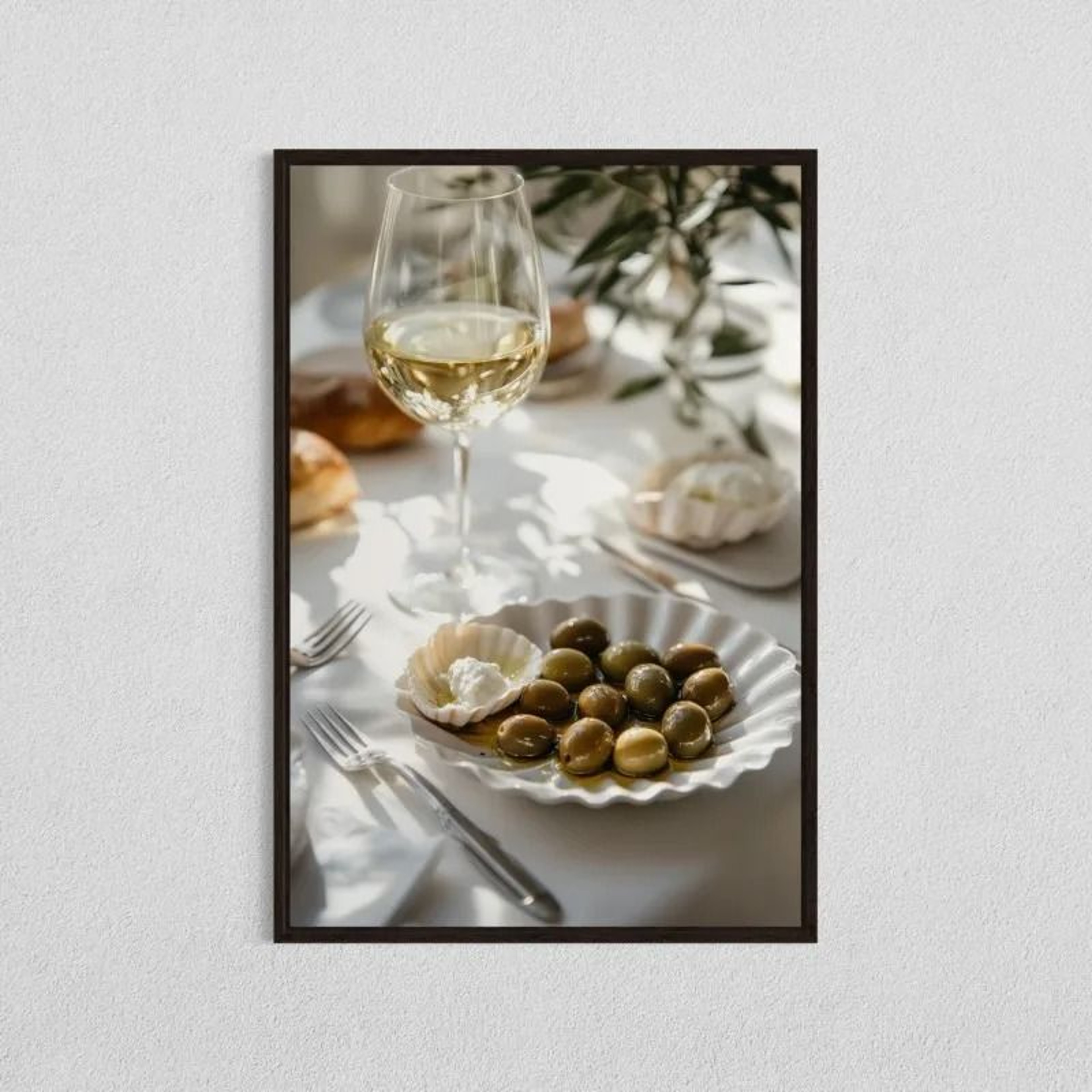 Minimalist Olive Tree Pottery Poster  Mediterranean Still Life Canvas  Rustic Country Room Natural  11