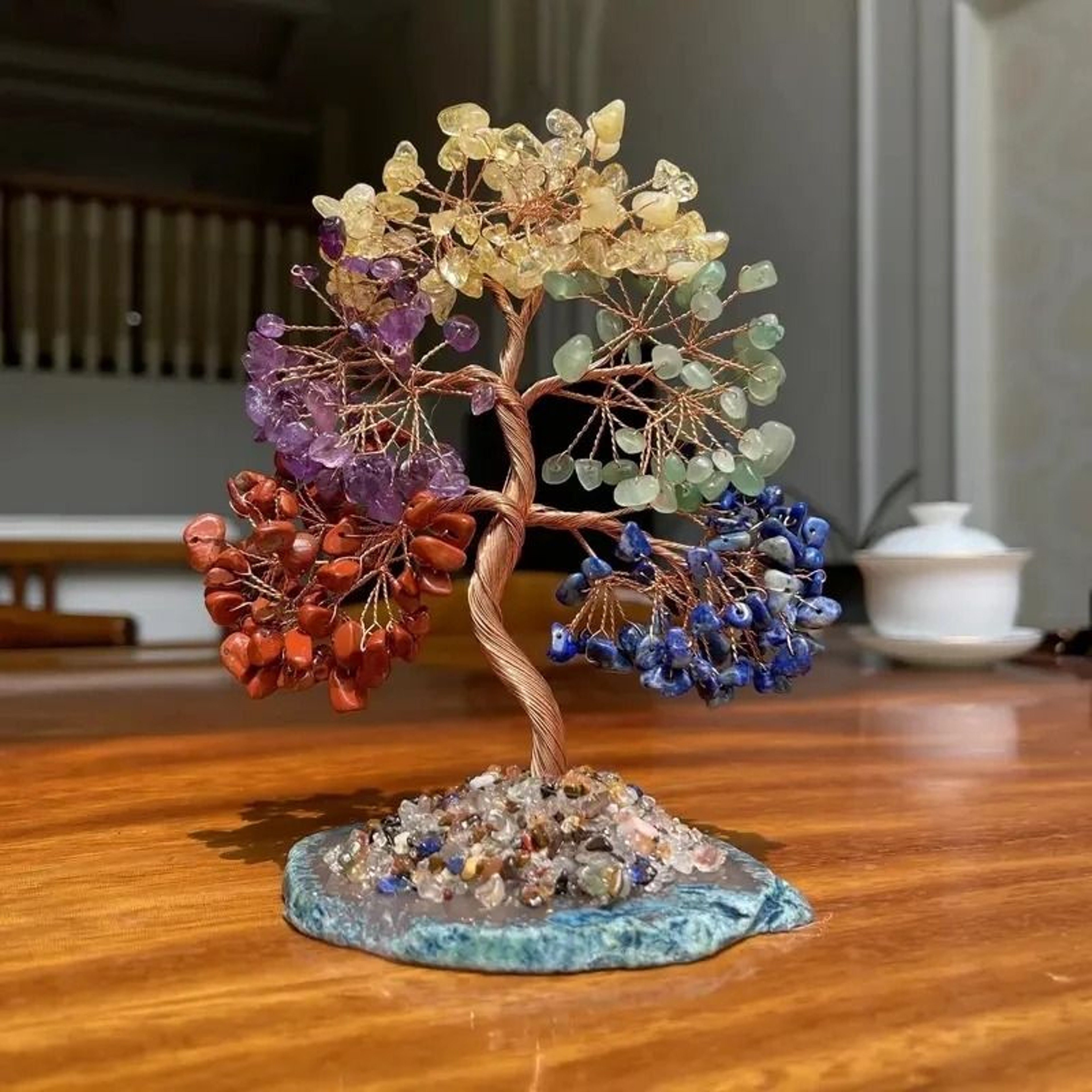 Seven Chakras Crystal Tree Of Life  Positive Feng Shui Gemstone Tree  Holistic Home Sanctuary Decor 5