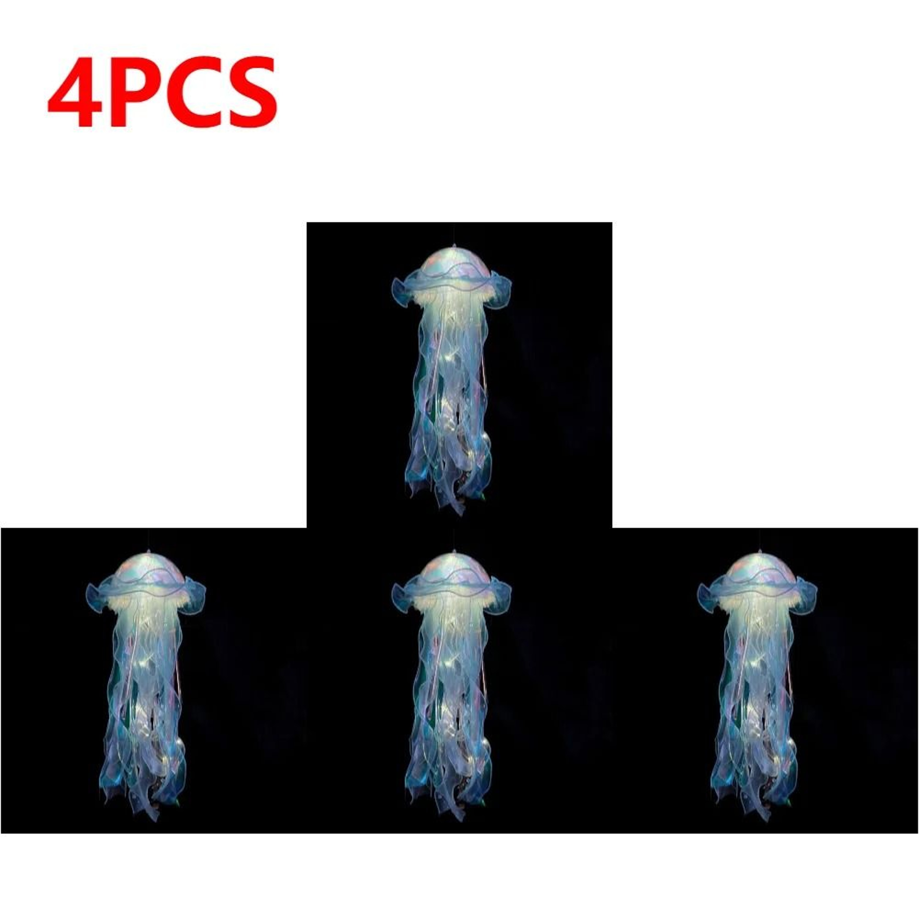 DIY Iridescent Jellyfish Lantern  Hanging Bedroom Night Light  Colorful Fantasy Ribbon Ceiling Lamp 28
