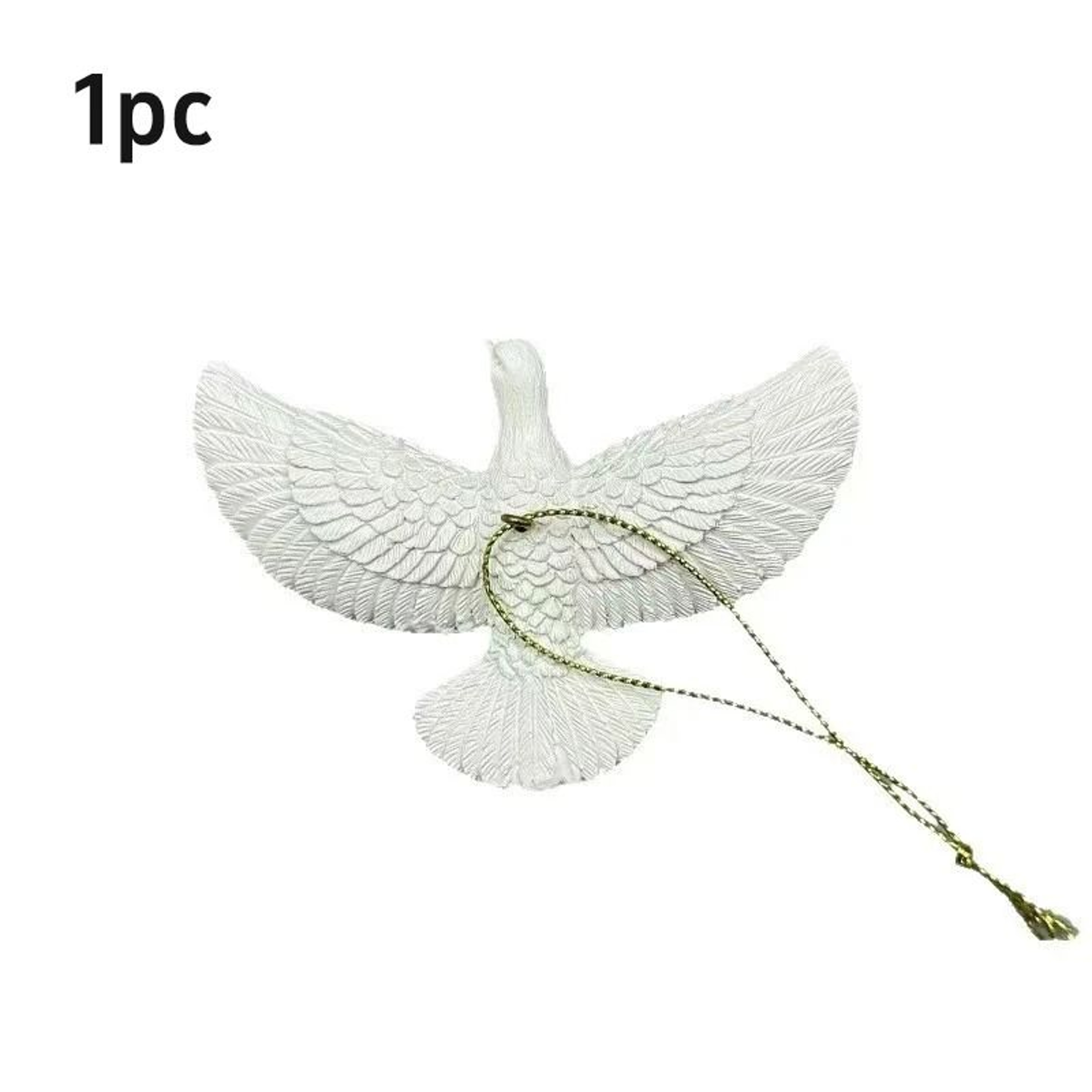 Ethereal White Dove Ornaments  Set Of Hanging Pigeon Statues  Professional Christmas  Peace Festiva 7