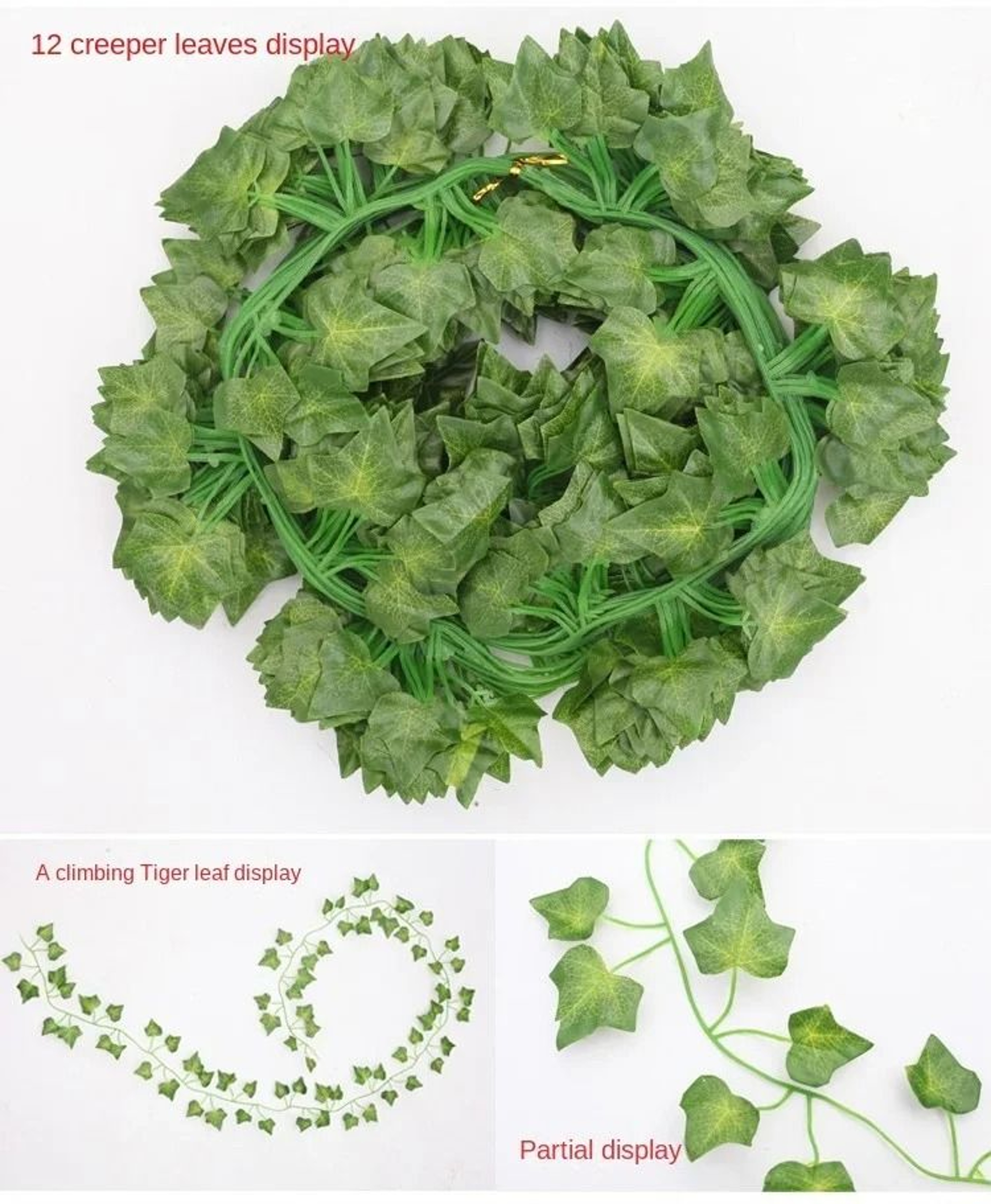 210cm Artificial Green Ivy Leaf Garland  Professional Silk Wall Hanging Vine For Garden  Weddings 7