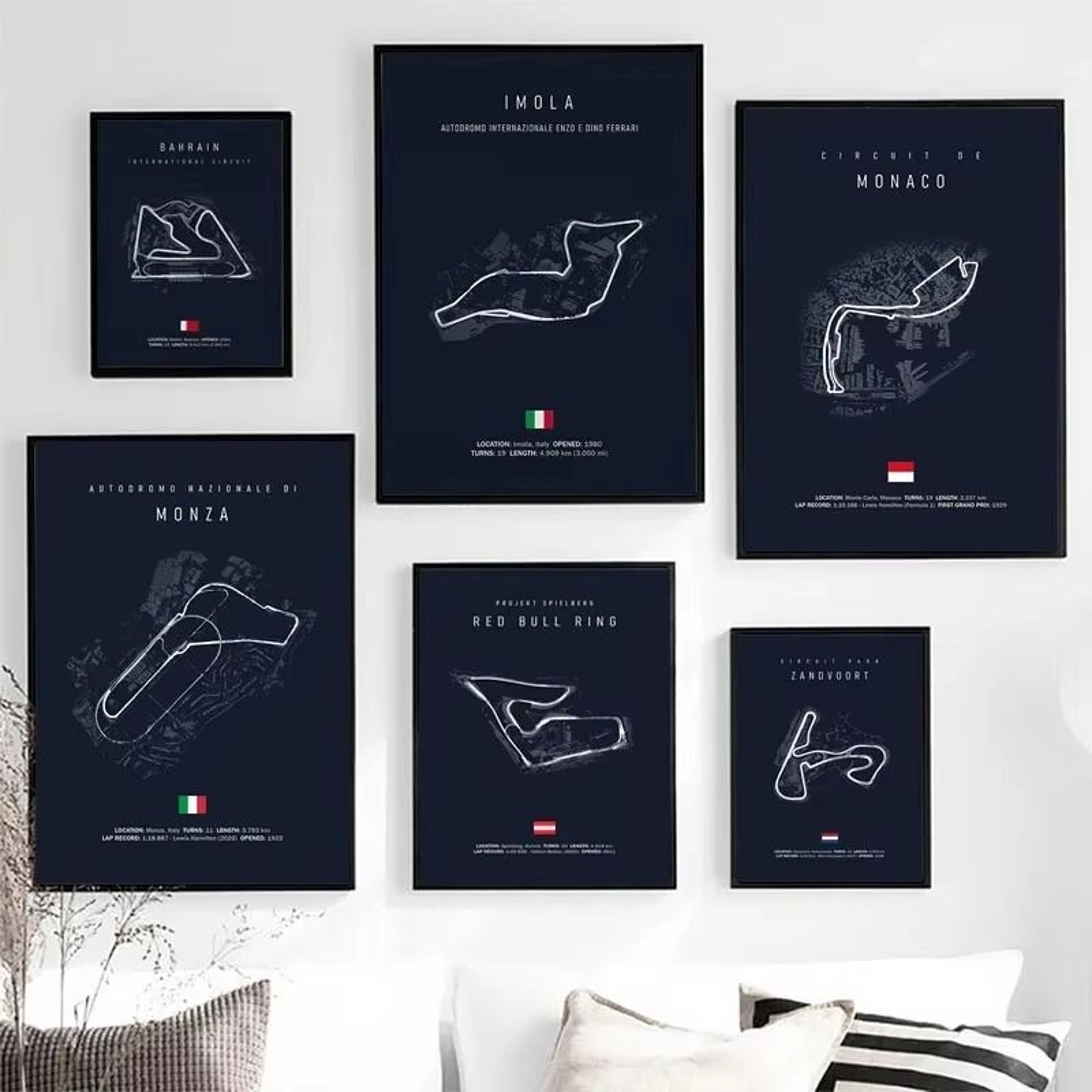 F1 Race Track Canvas Painting  Classic Morocco  Imola Circuit Art  Professional Executive Home  Off 1