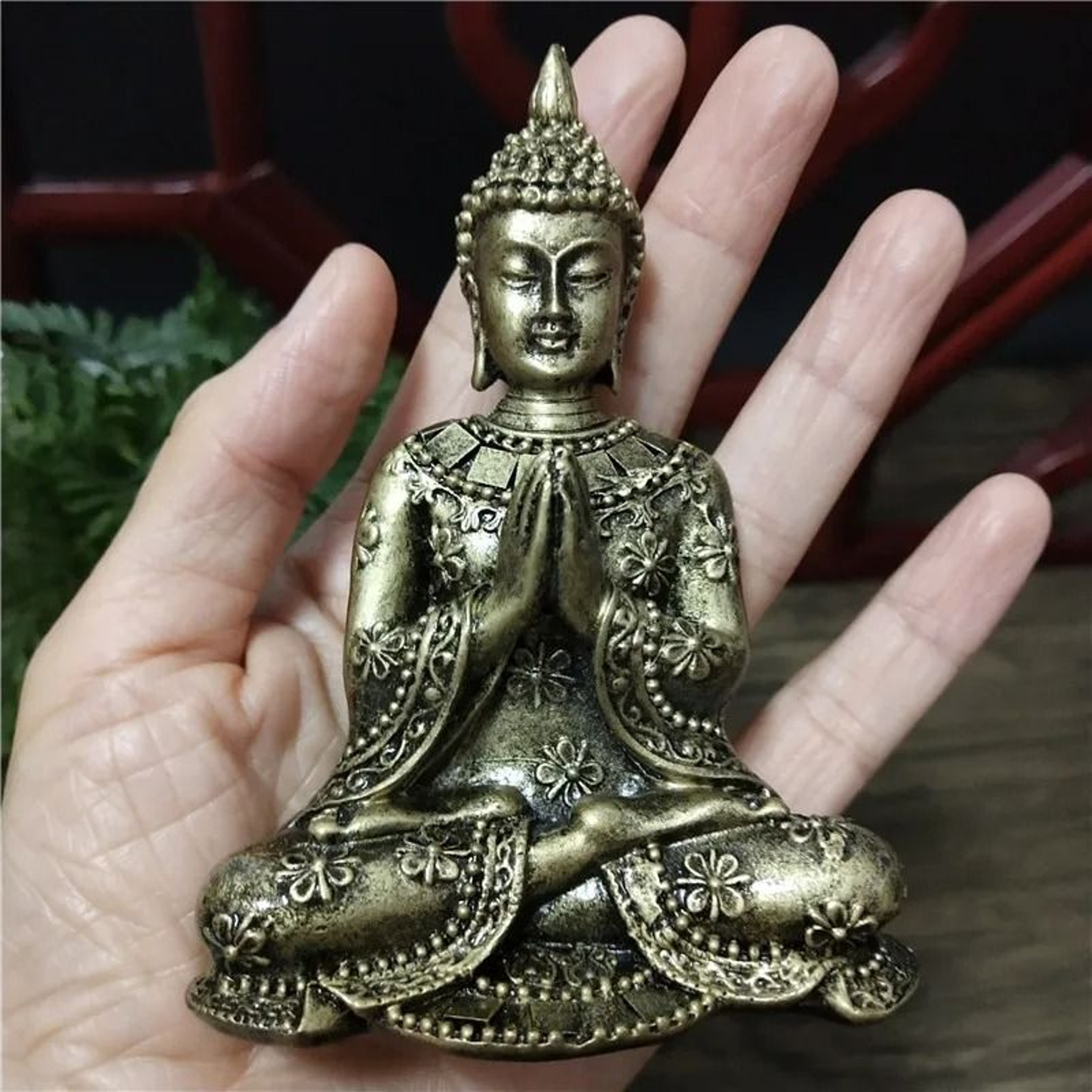 Thai Meditation Buddha Statue  Bronze Resin Feng Shui Sculpture  Professional Executive Zen Sanctua 5