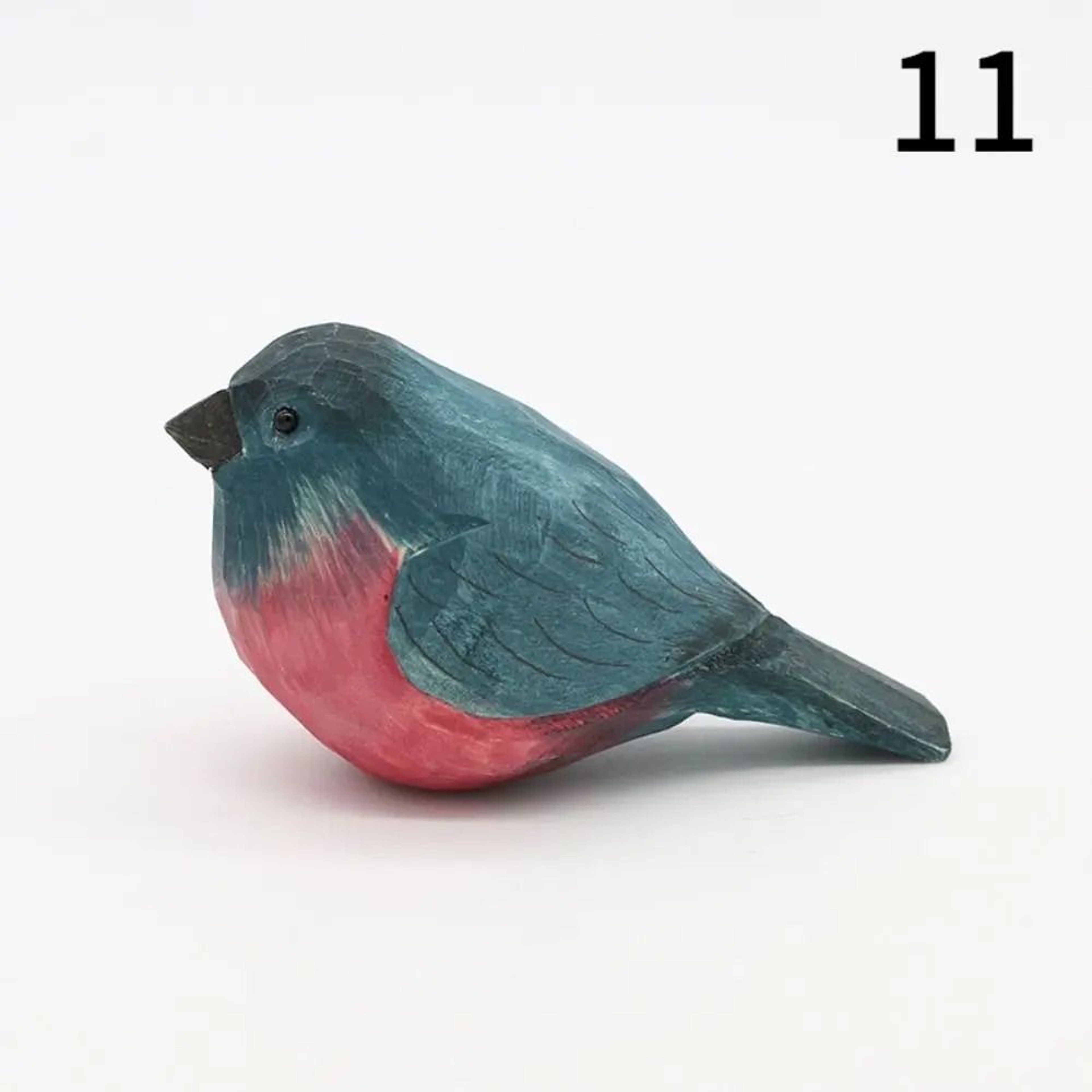 Artisan HandCarved Songbird  Painted Sustainable Wood Figurine  Executive Desktop  Home Studio Sanc 17