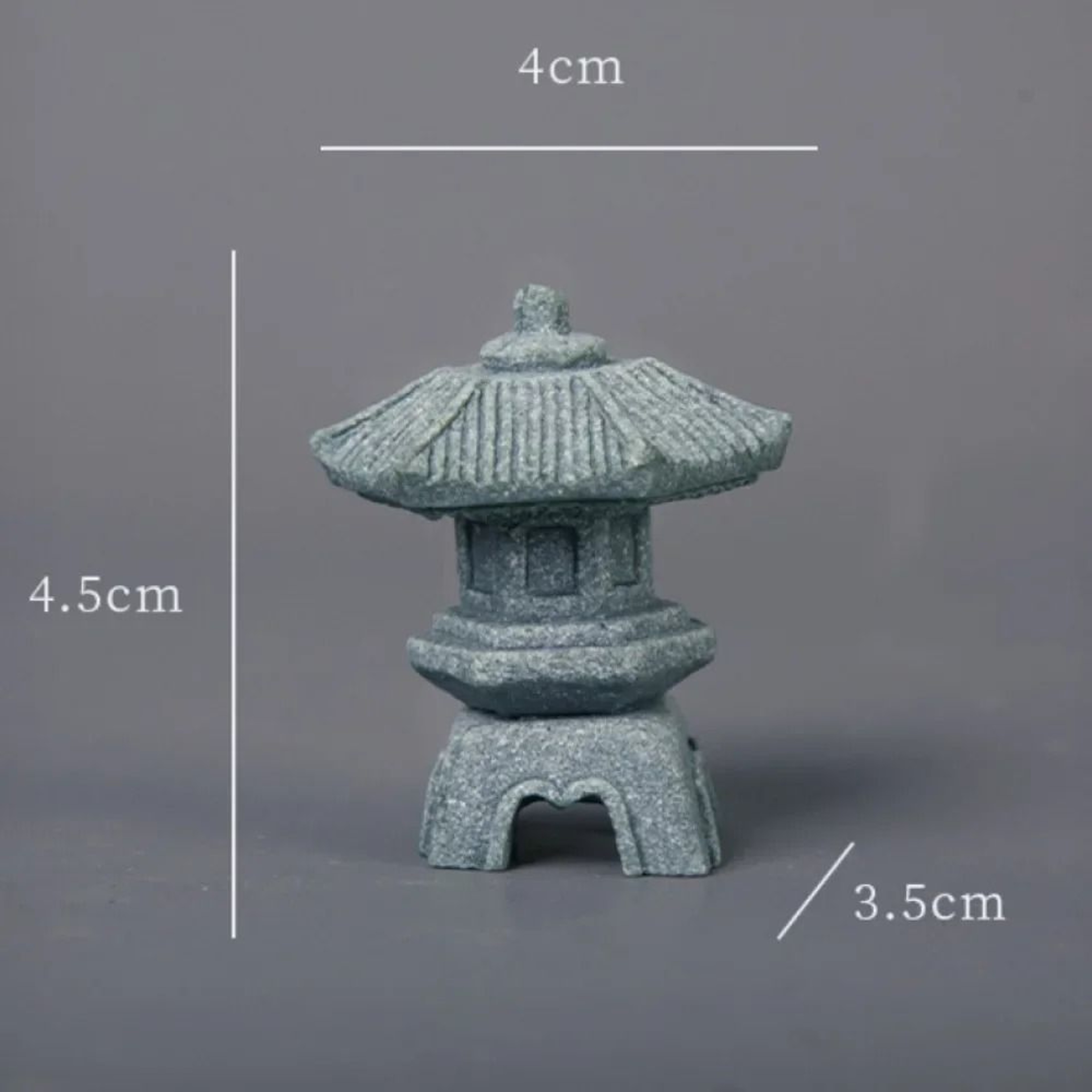 Miniature Zen Pagoda Lantern  Sandstone MicroLandscape Pillar  Executive Garden  Studio Sanctuary D 6