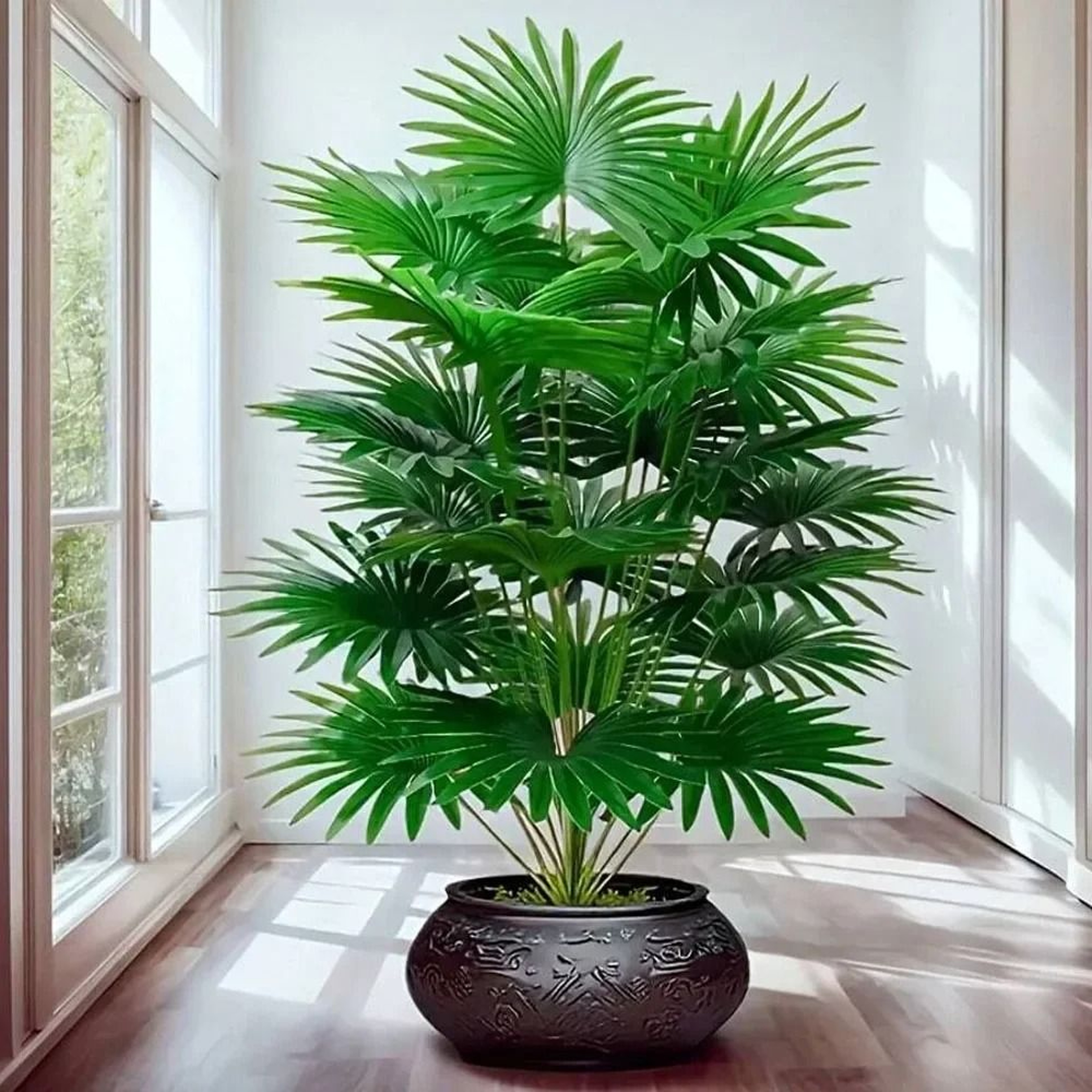 Botanical FanLeaf Palm  315 LargeScale Jungle Foliage  Executive Studio  Living Room Sanctuary Deco 1