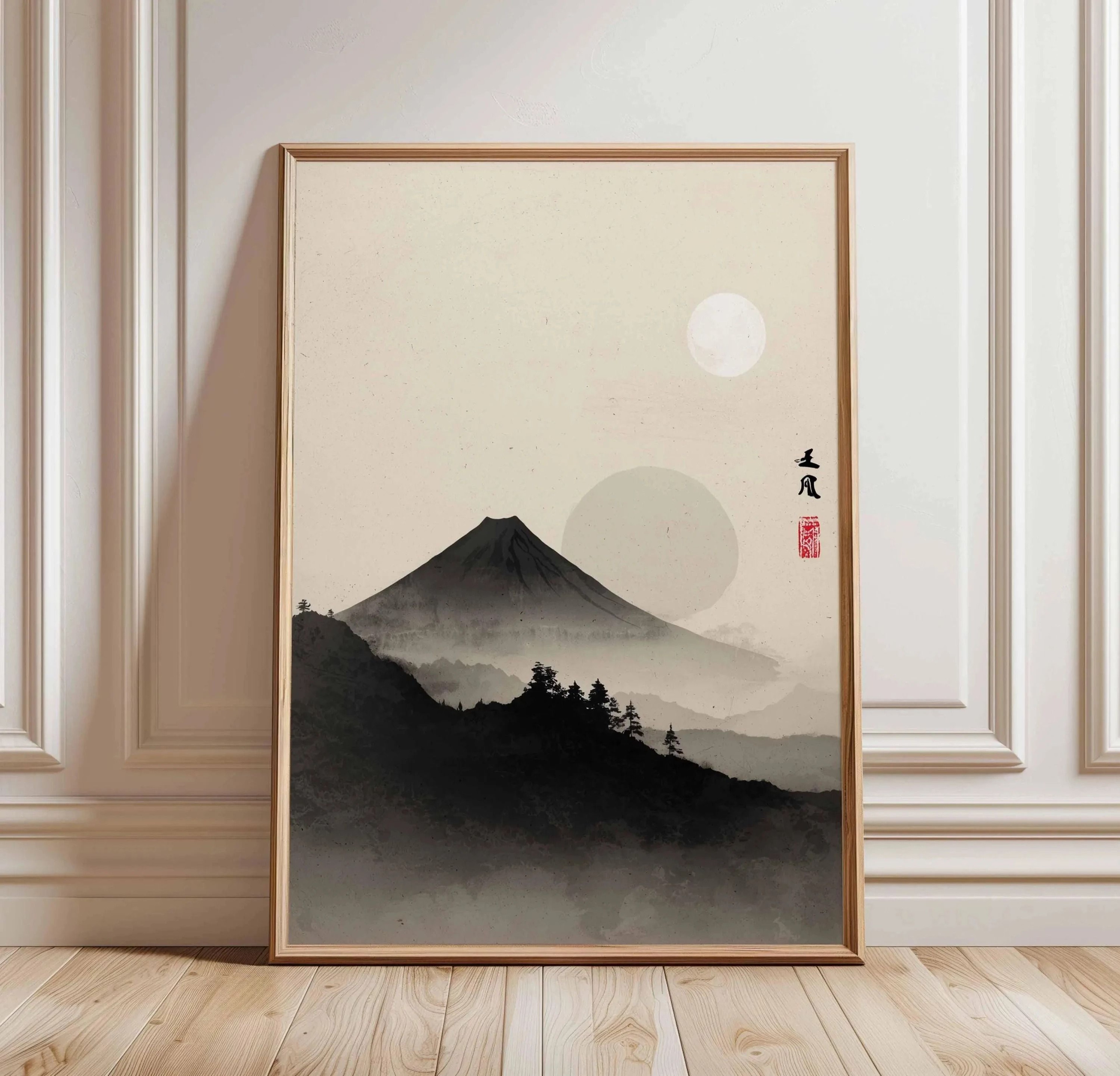 Botanical Ancient Pine  Japanese Zen Nature Canvas Art  Executive Studio  Oriental Sanctuary Decor 19