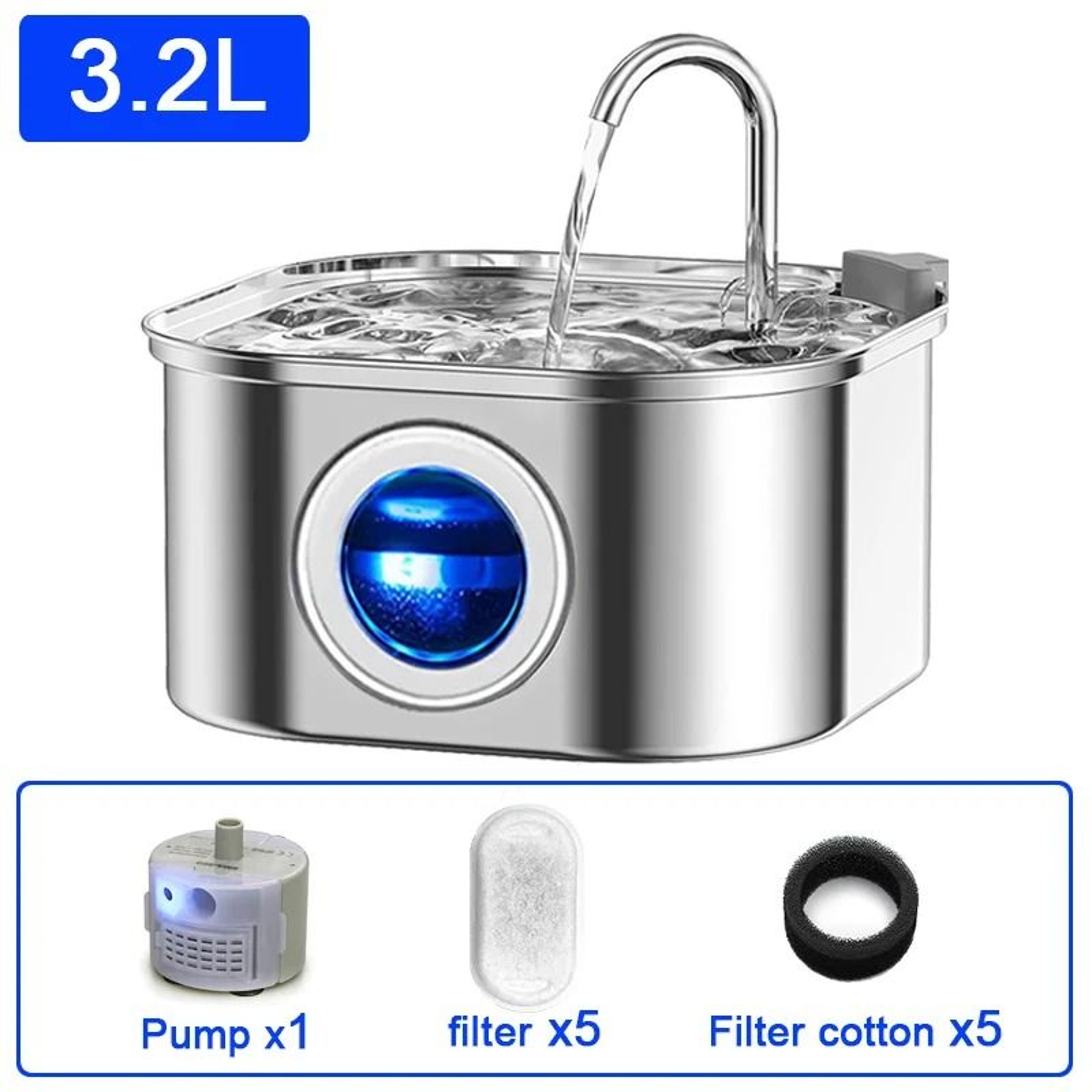 HydroPurity 32L Stainless Steel Fountain 8