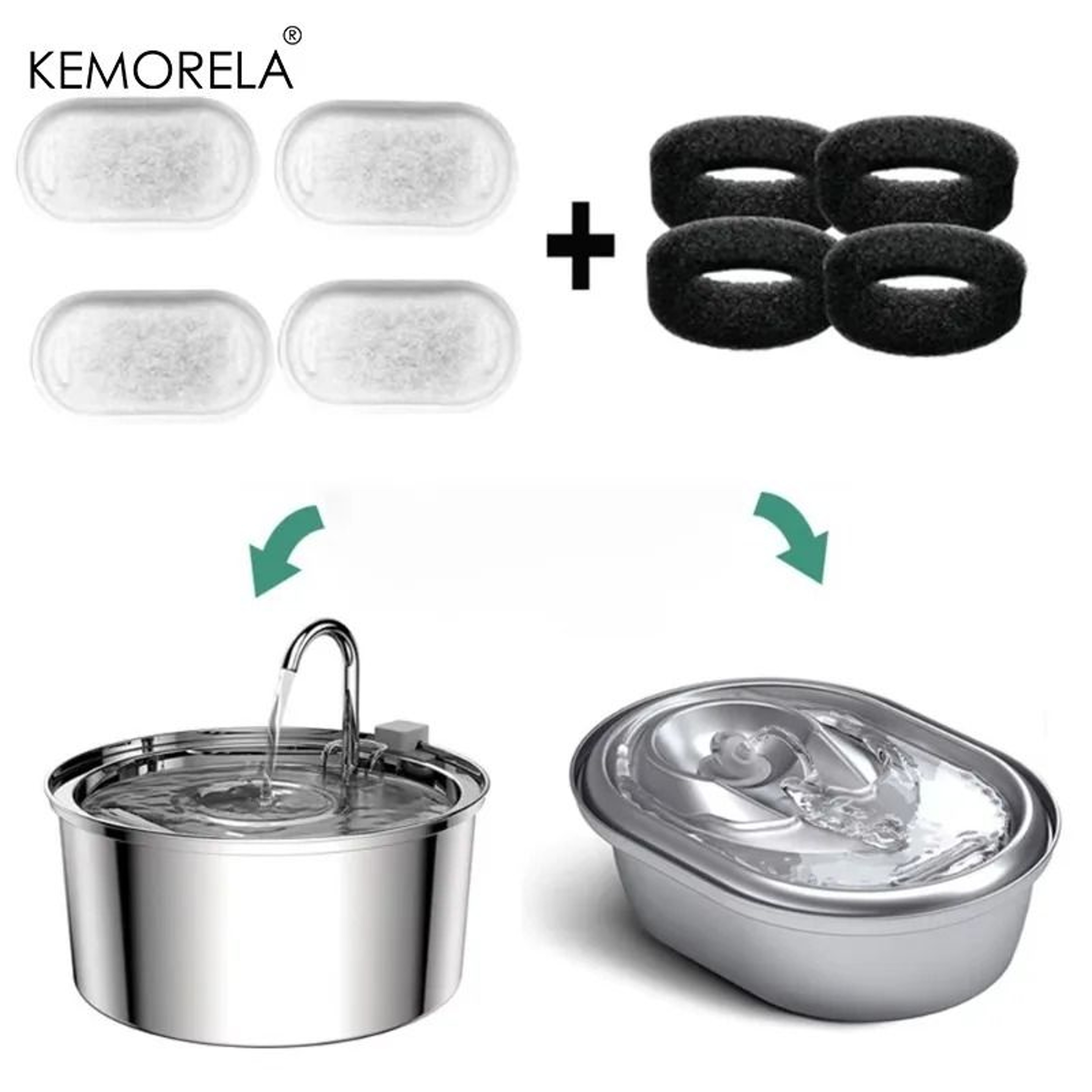 Stainless Steel Fountain Replacement Filters 4