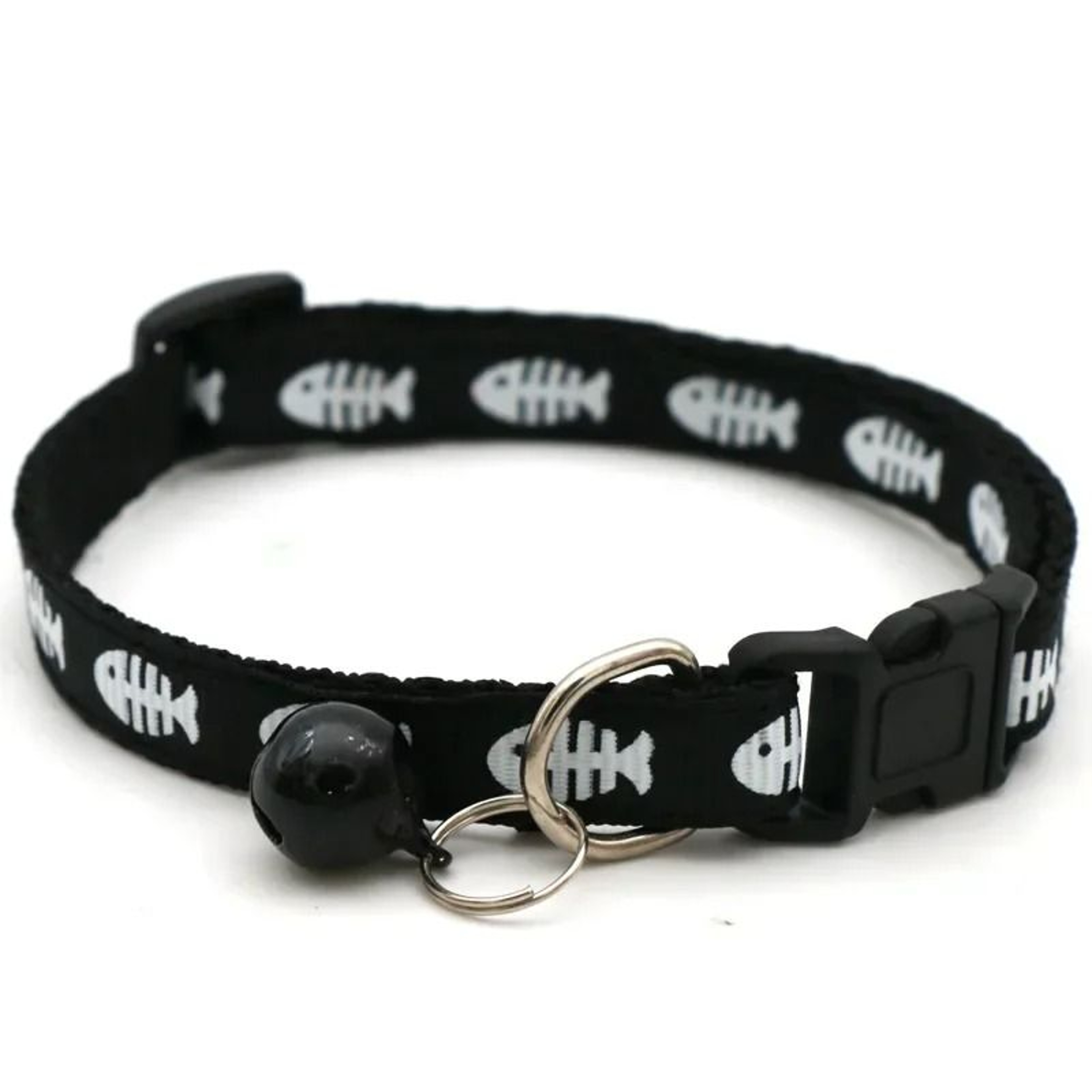 Adjustable Cartoon Fish Bone Cat Collar With Bell 1